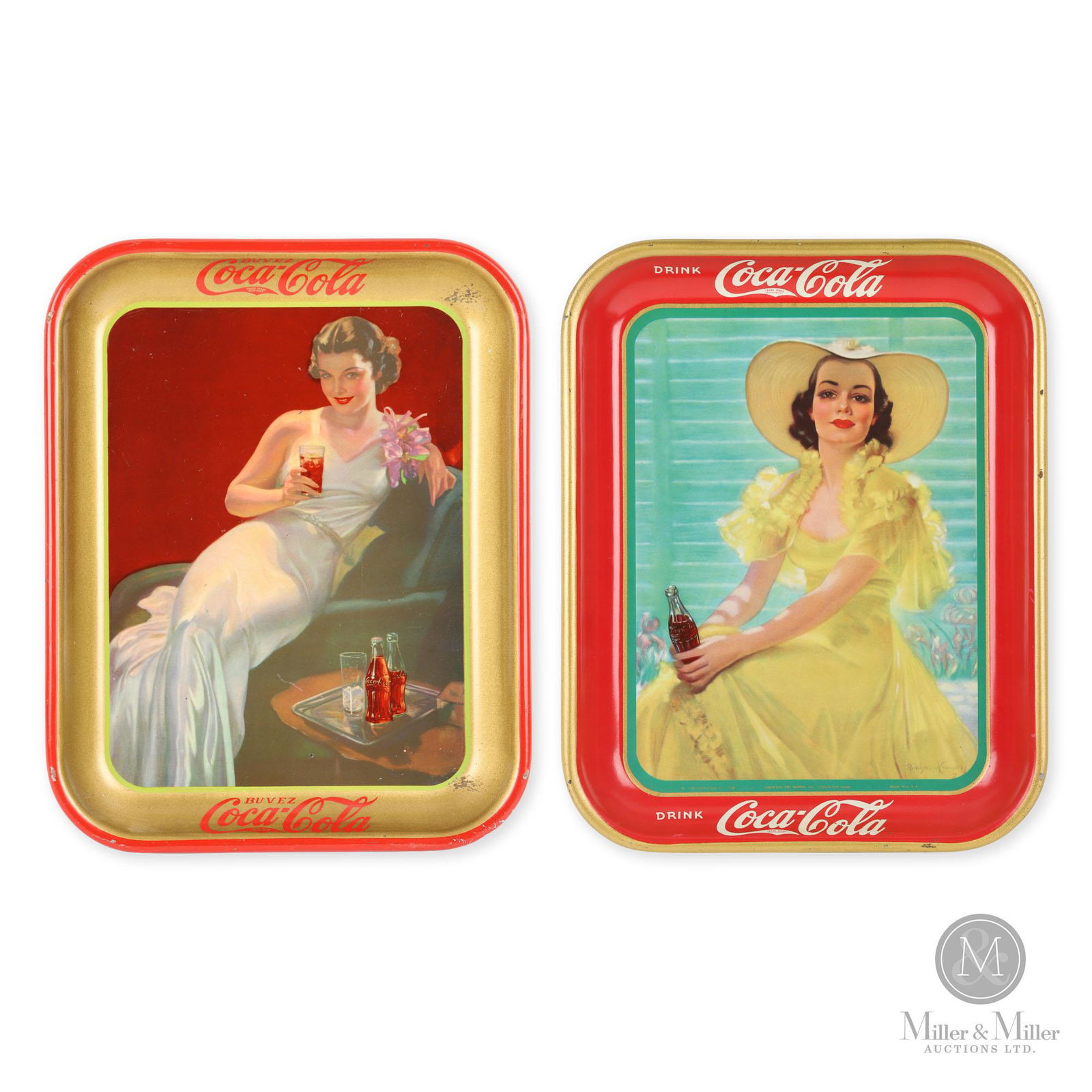 1937 & 1938 Coca-Cola Trays (1 of 8)
