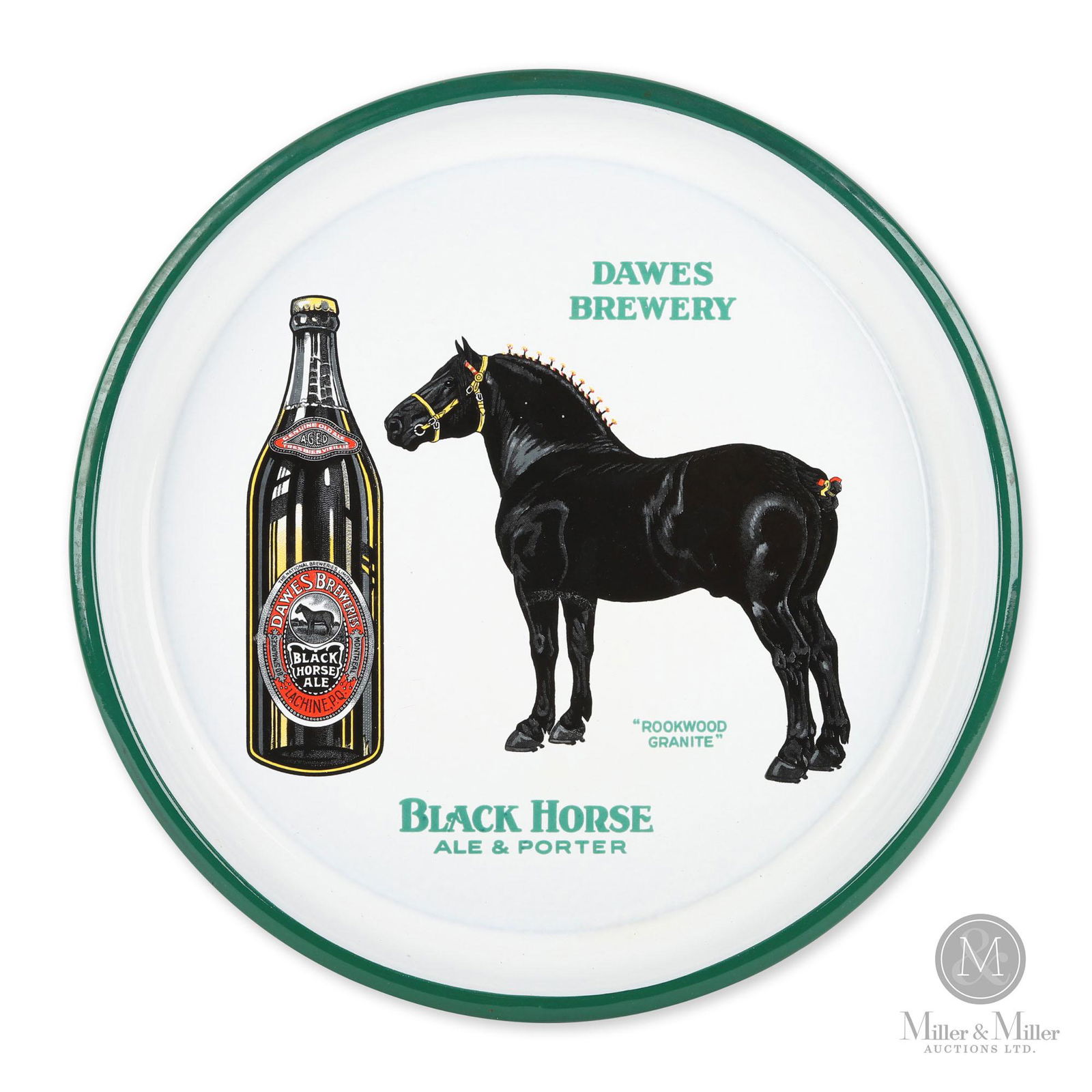 Dawes Black Horse "Rookwood Granite" Porcelain Beer Tray (1 of 8)