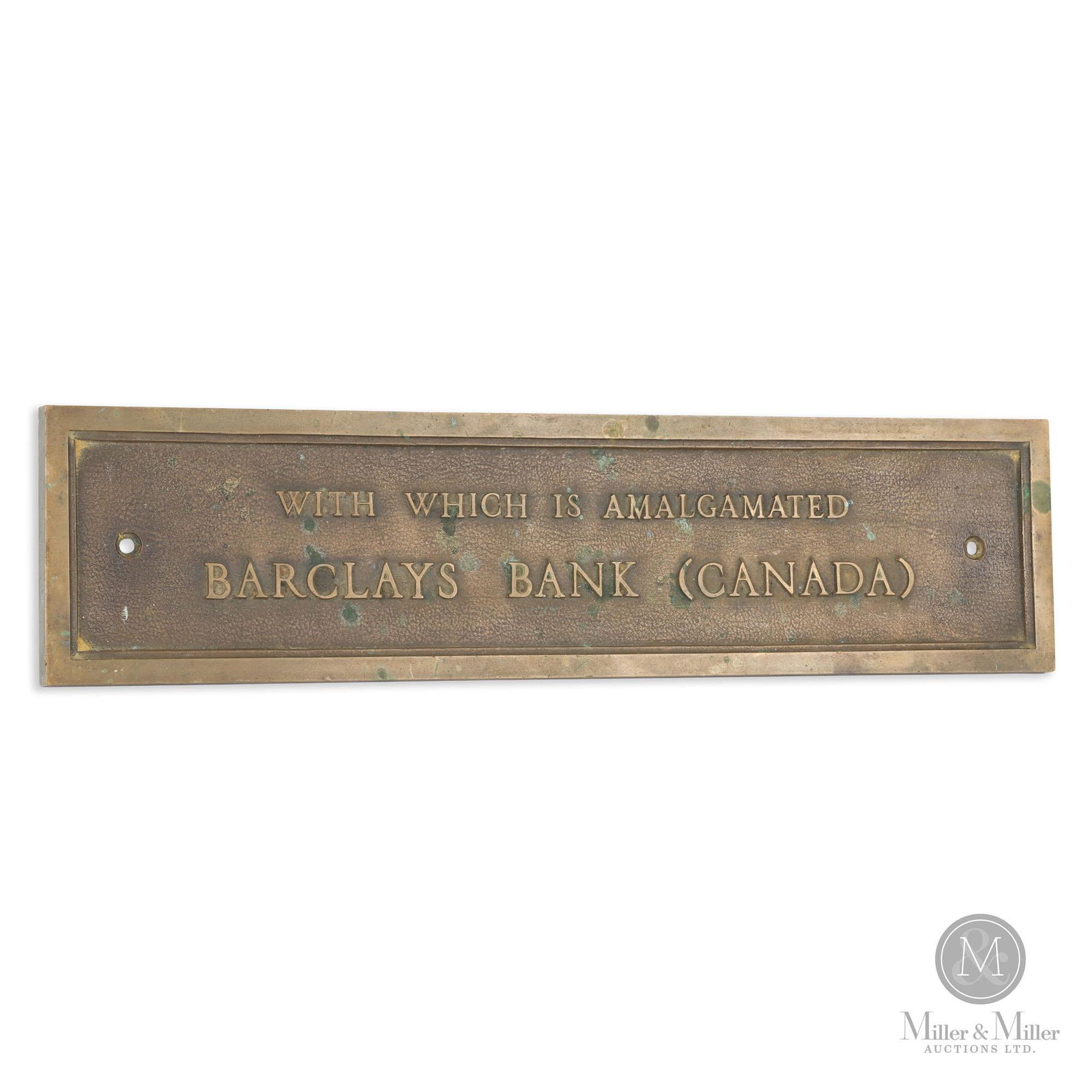 Barclays Bank Canada Brass Plaque (1 of 6)
