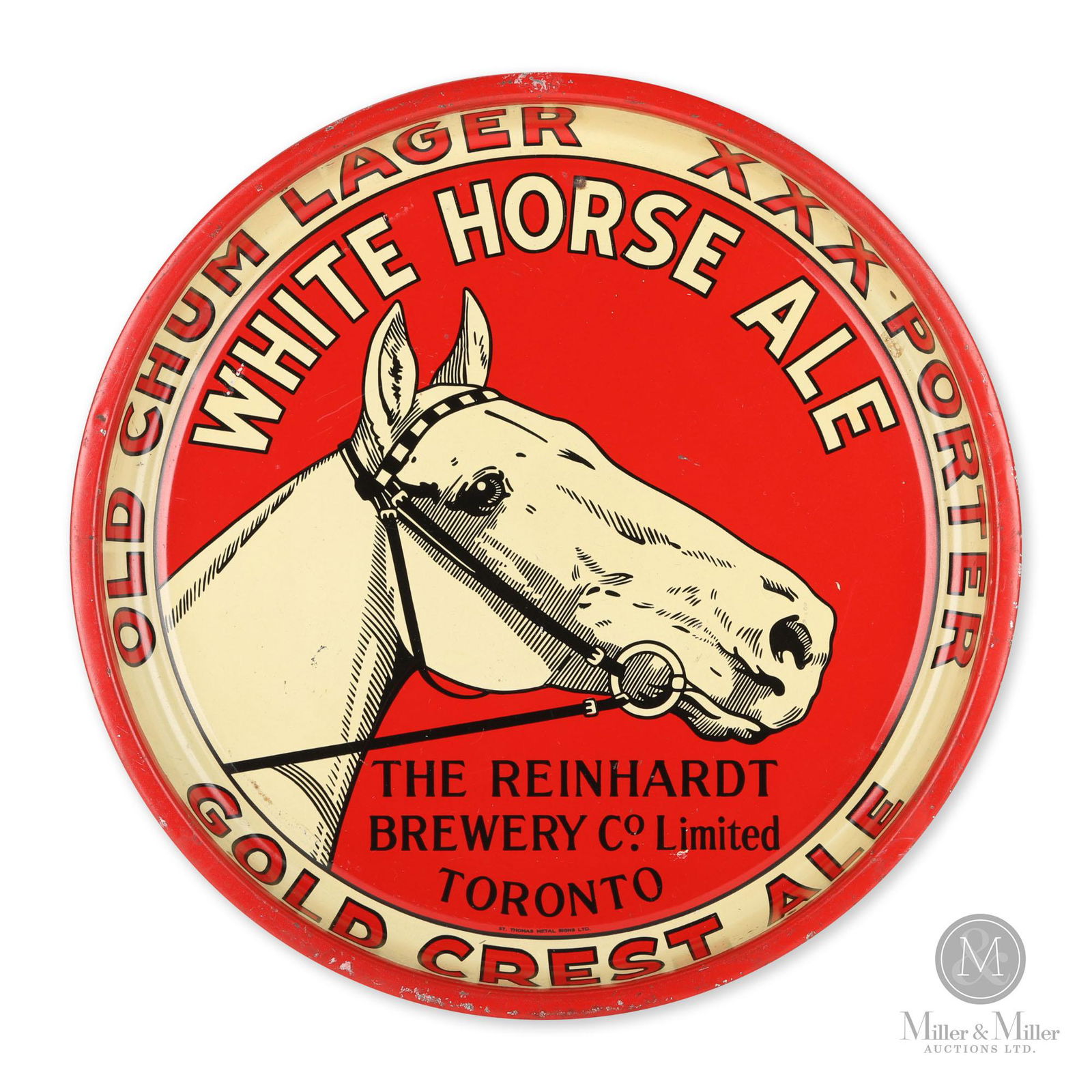 Reinhardt's White Horse Ale Beer Tray (1 of 8)