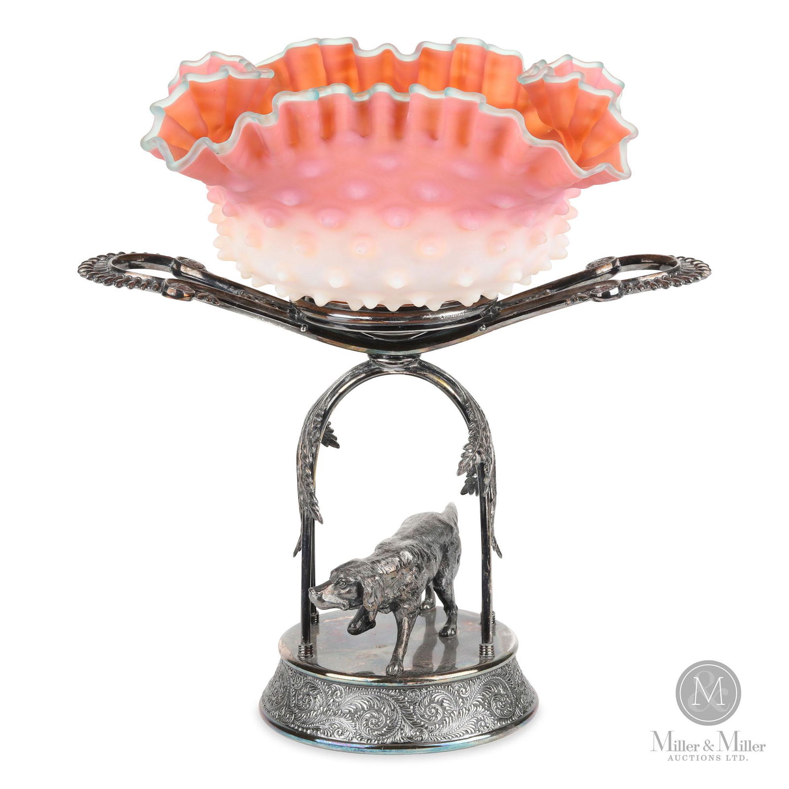 Victorian Figural Pointer Bride's Basket (1 of 7)