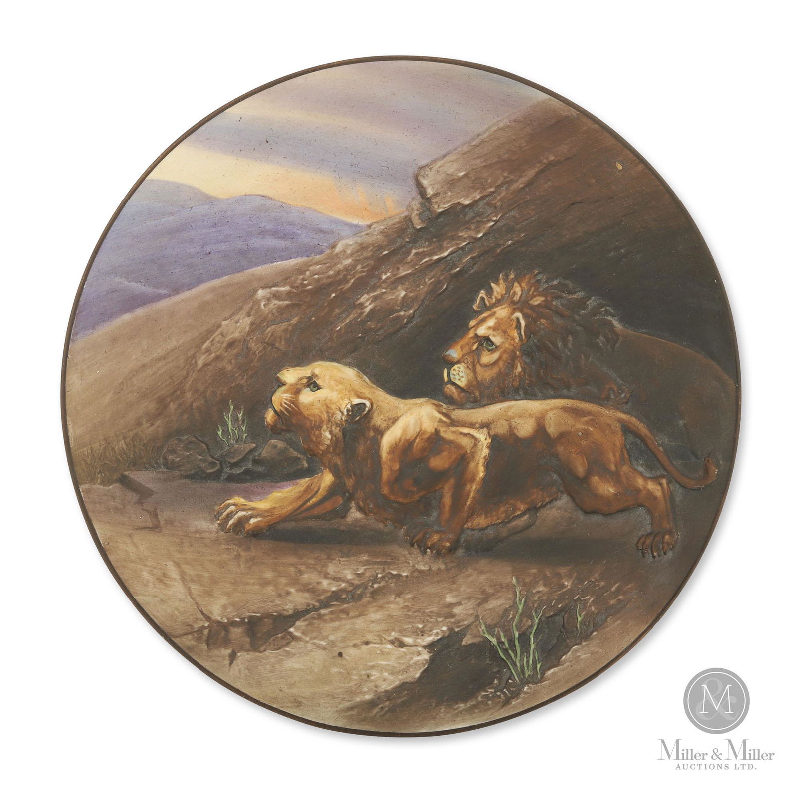 Nippon Lion and Lioness Wall Plaque (1 of 5)