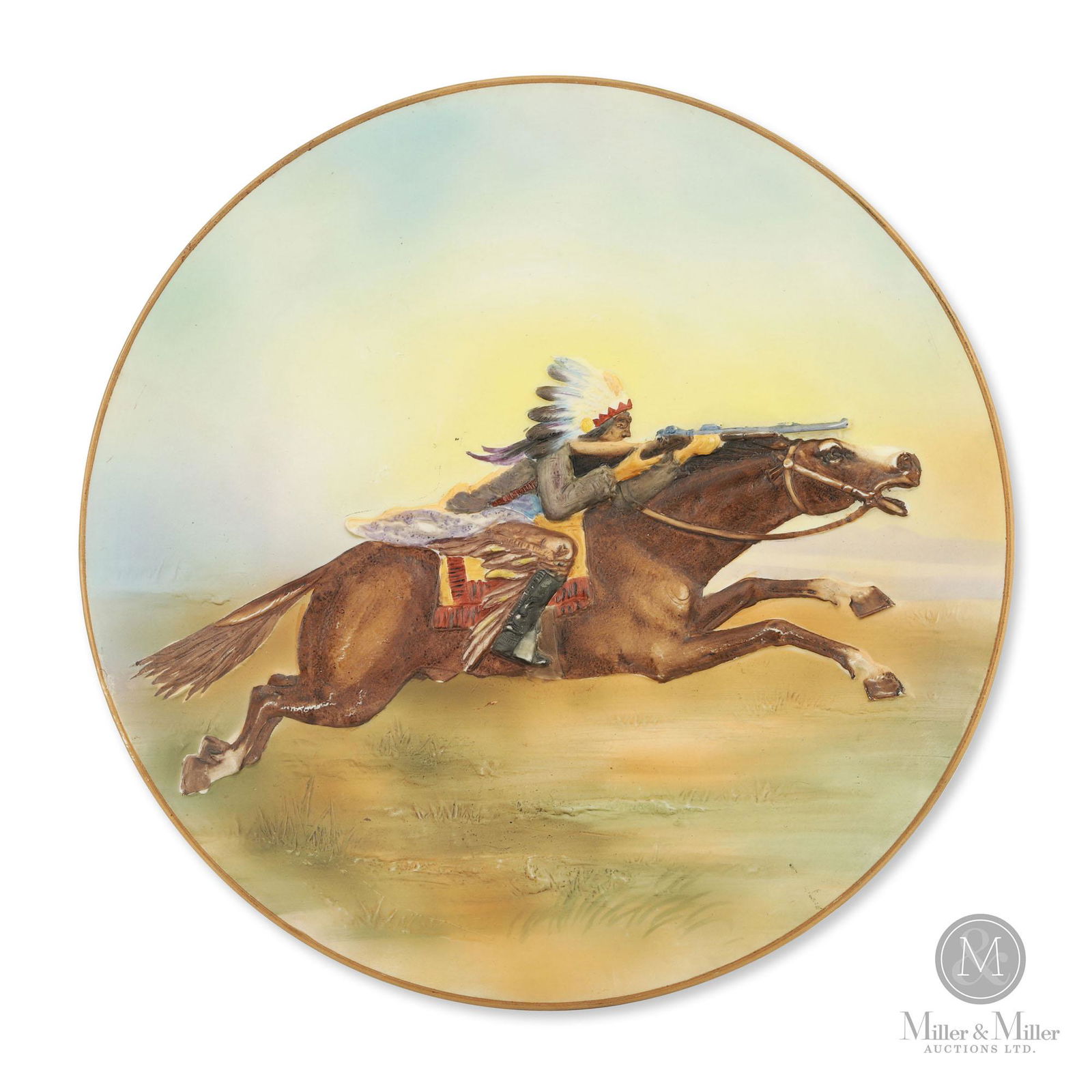 Nippon Native Indian on Horse Wall Plaque (1 of 5)