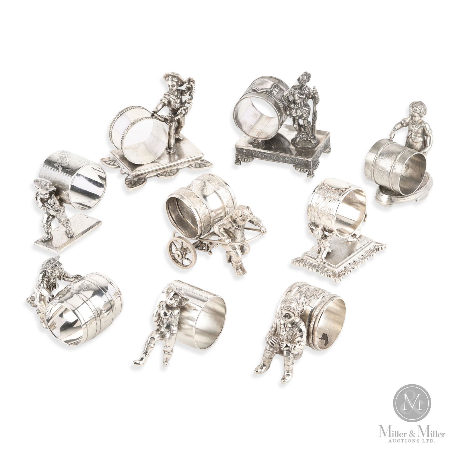 Silverplate Children Figural Napkin Rings (1 of 11)
