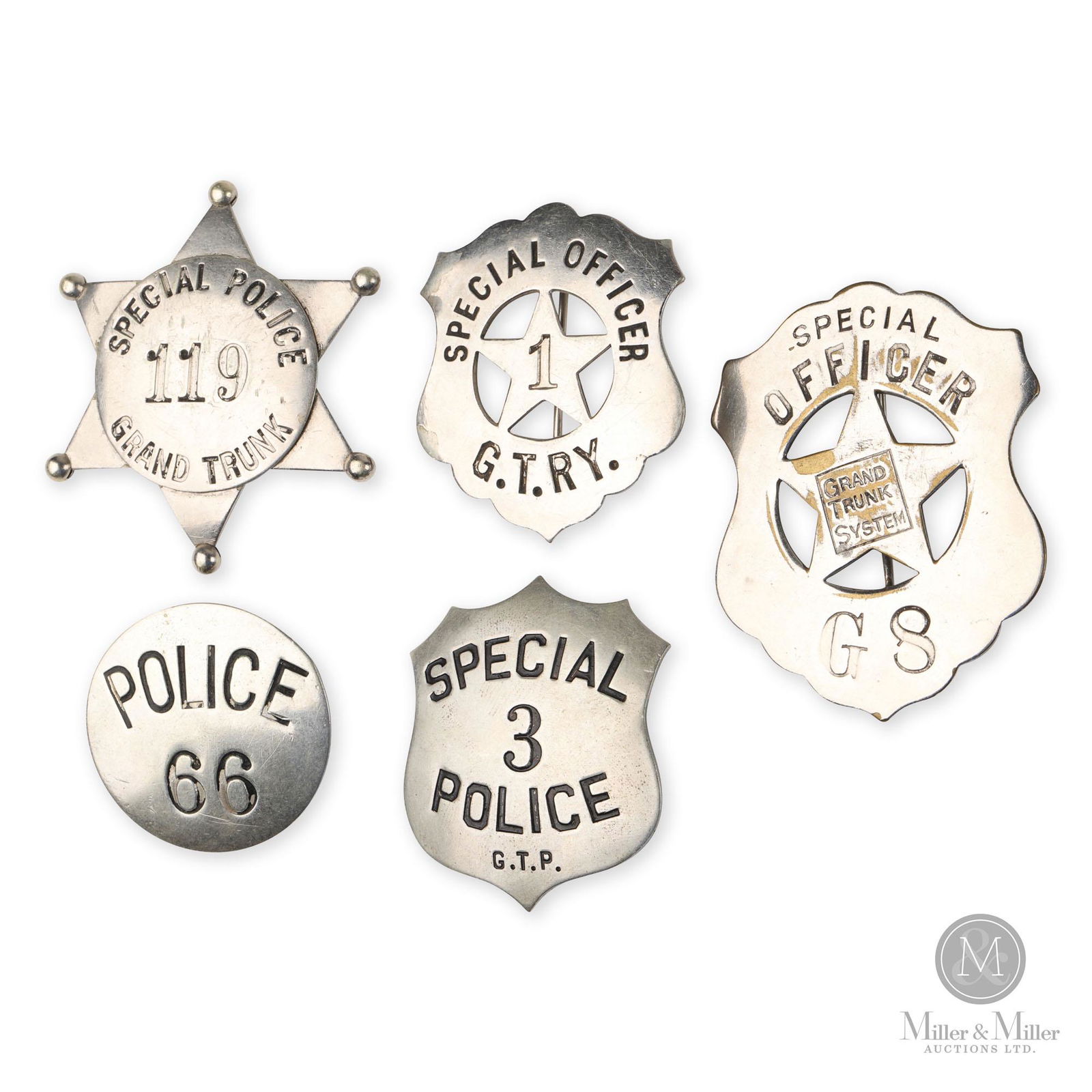 Grand Trunk Railway Police Badges (1 of 5)