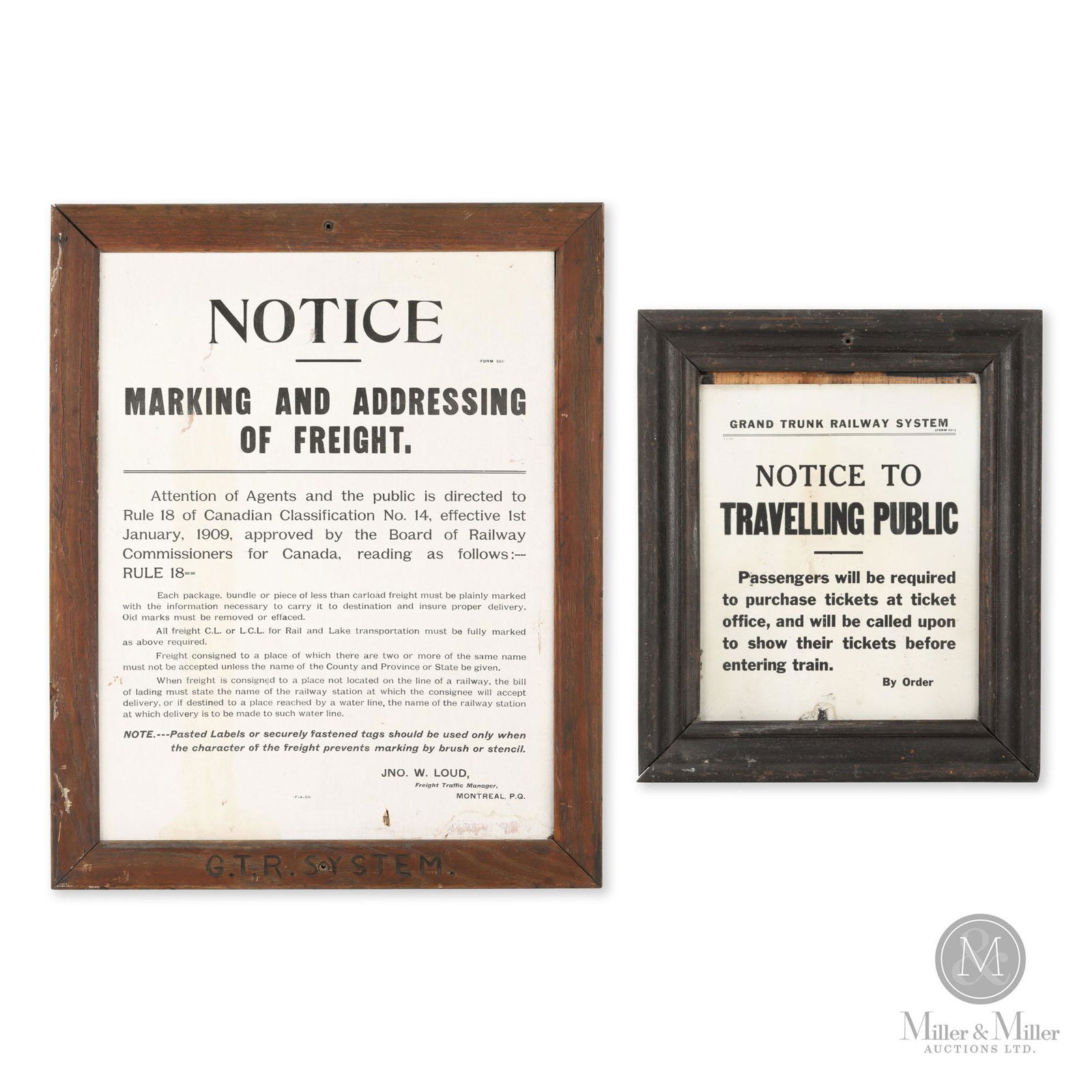 Grand Trunk Railway Public Notice Posters (1 of 6)