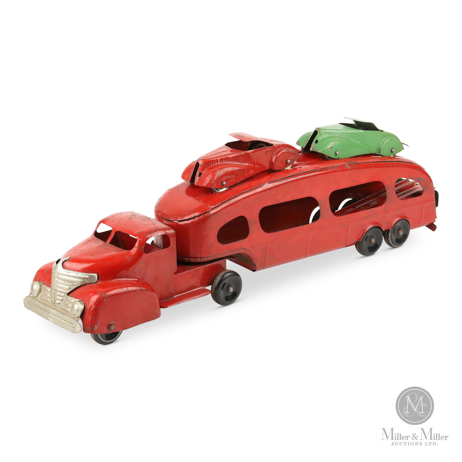 Pressed Steel Auto Transport Truck Toy (1 of 8)