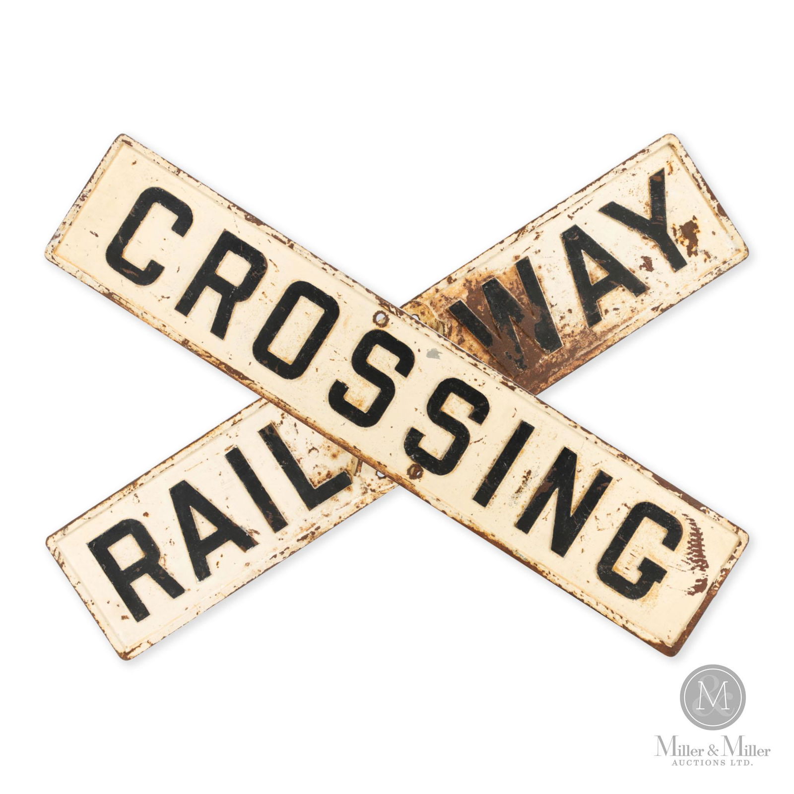 Cast Iron Railroad Crossing Sign (1 of 9)