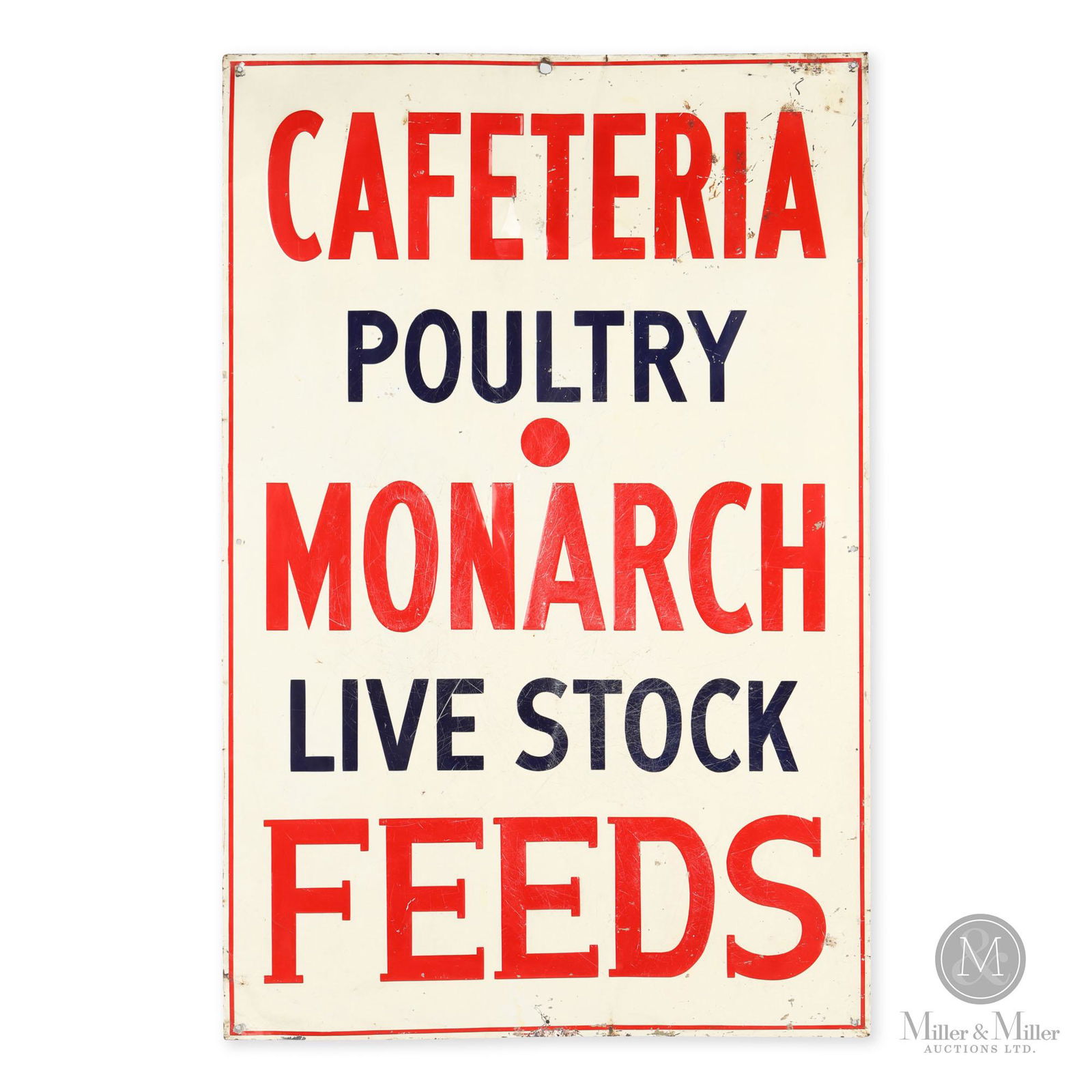 Cafeteria & Monarch Animal Feeds Sign (1 of 7)