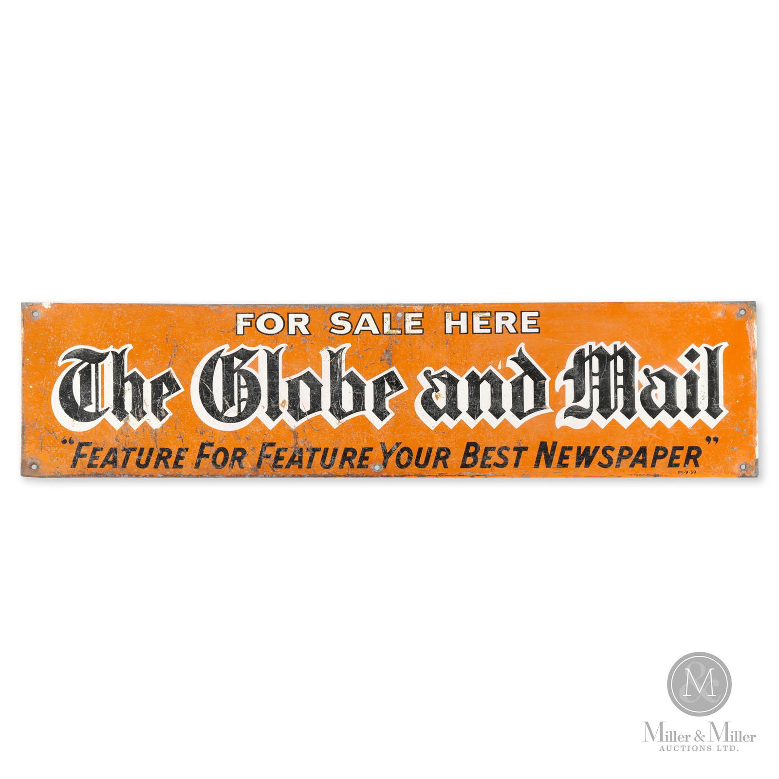 The Globe & Mail Newspaper Sign (1 of 5)