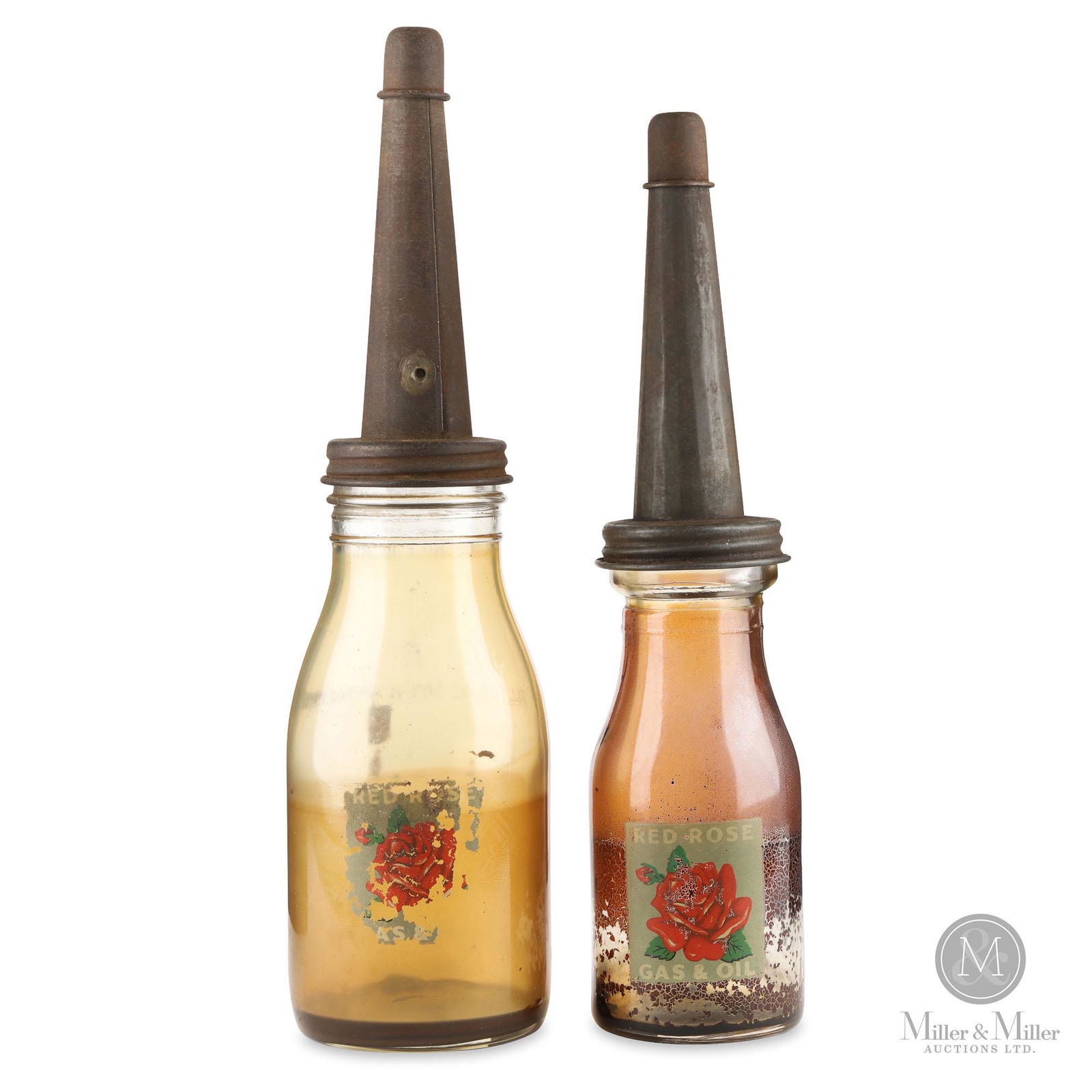 Red Rose Motor Oil Pint & Quart Bottles (1 of 9)