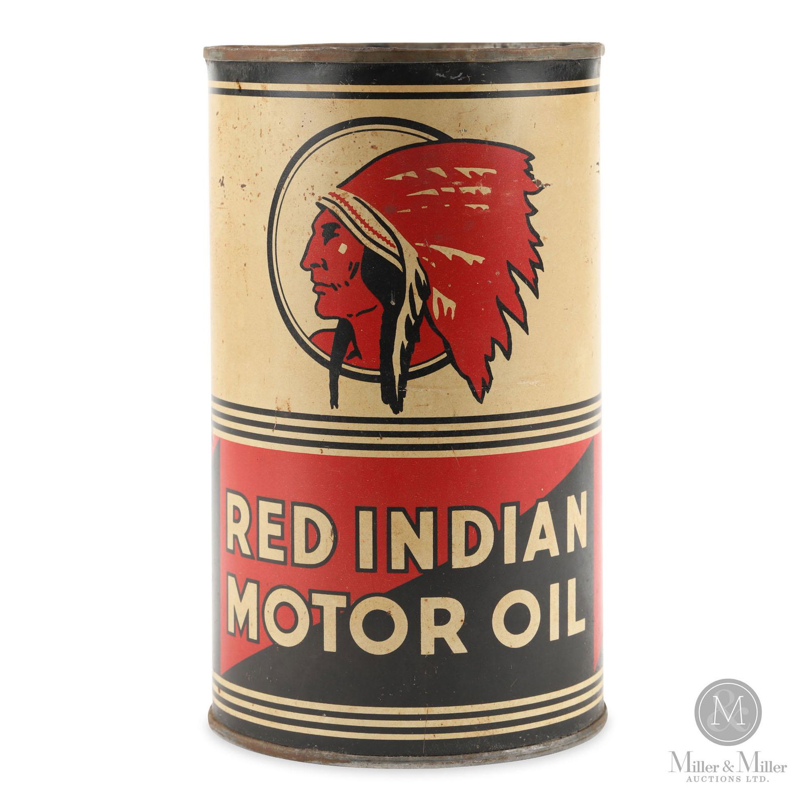 Red Indian Motor Oil Quart Tin (1 of 8)
