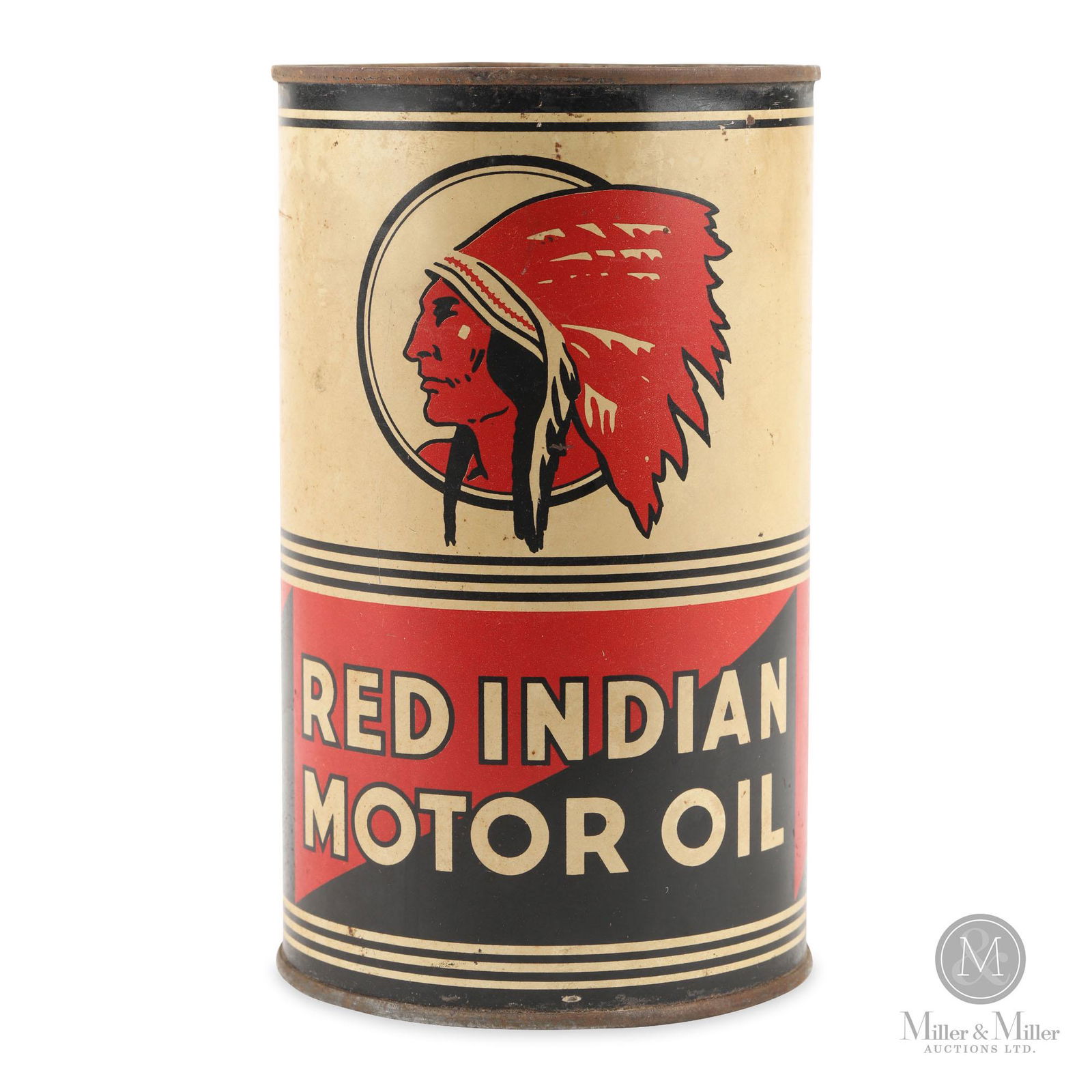 Red Indian Motor Oil Quart Tin (1 of 8)