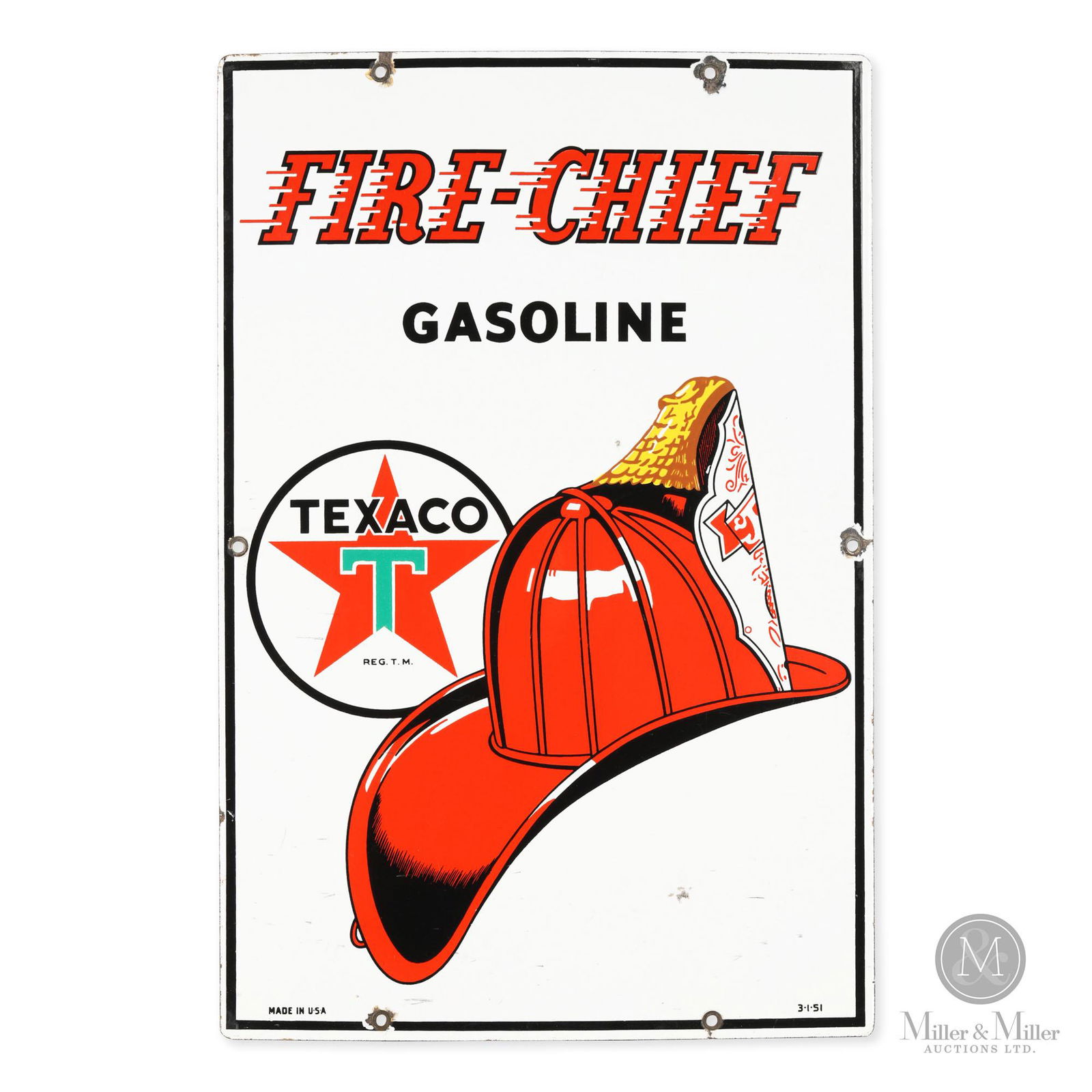 Texaco Fire Chief Gasoline Pump Sign (1 of 6)