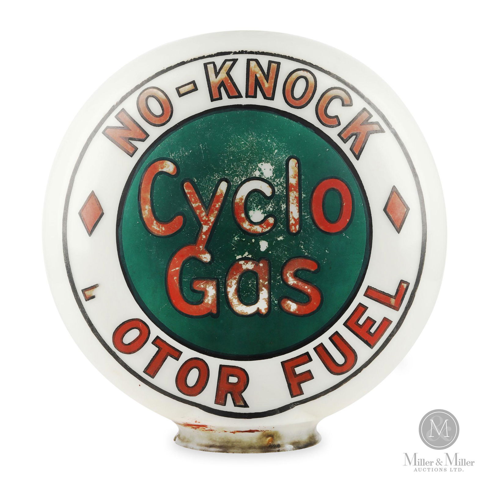 Red Indian Cyclo Gasoline Pump Globe (1 of 7)