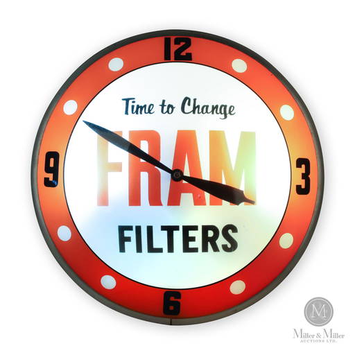 Fram Oil Filters Double Bubble Clock
