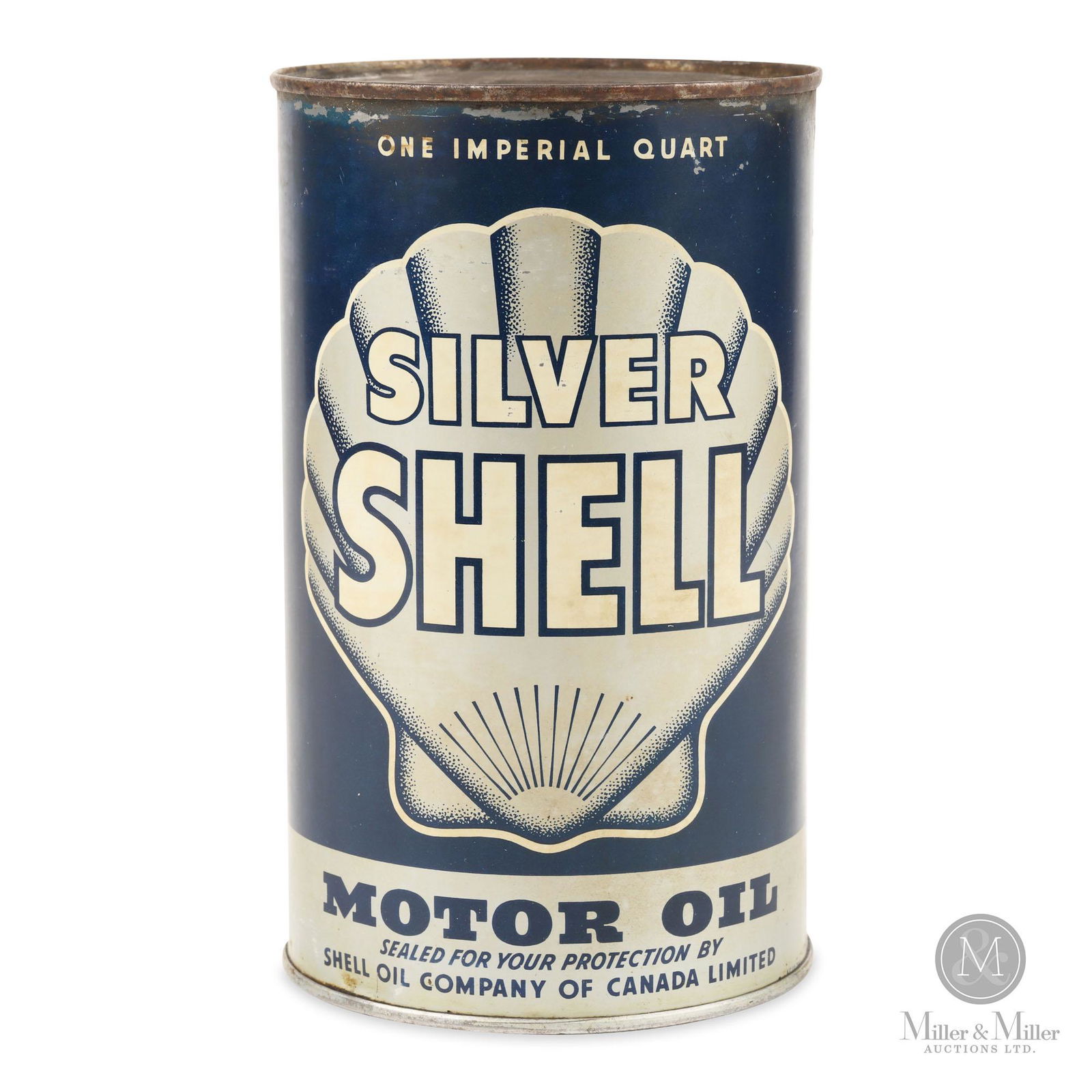 Silver Shell Motor Oil Quart Tin (1 of 6)