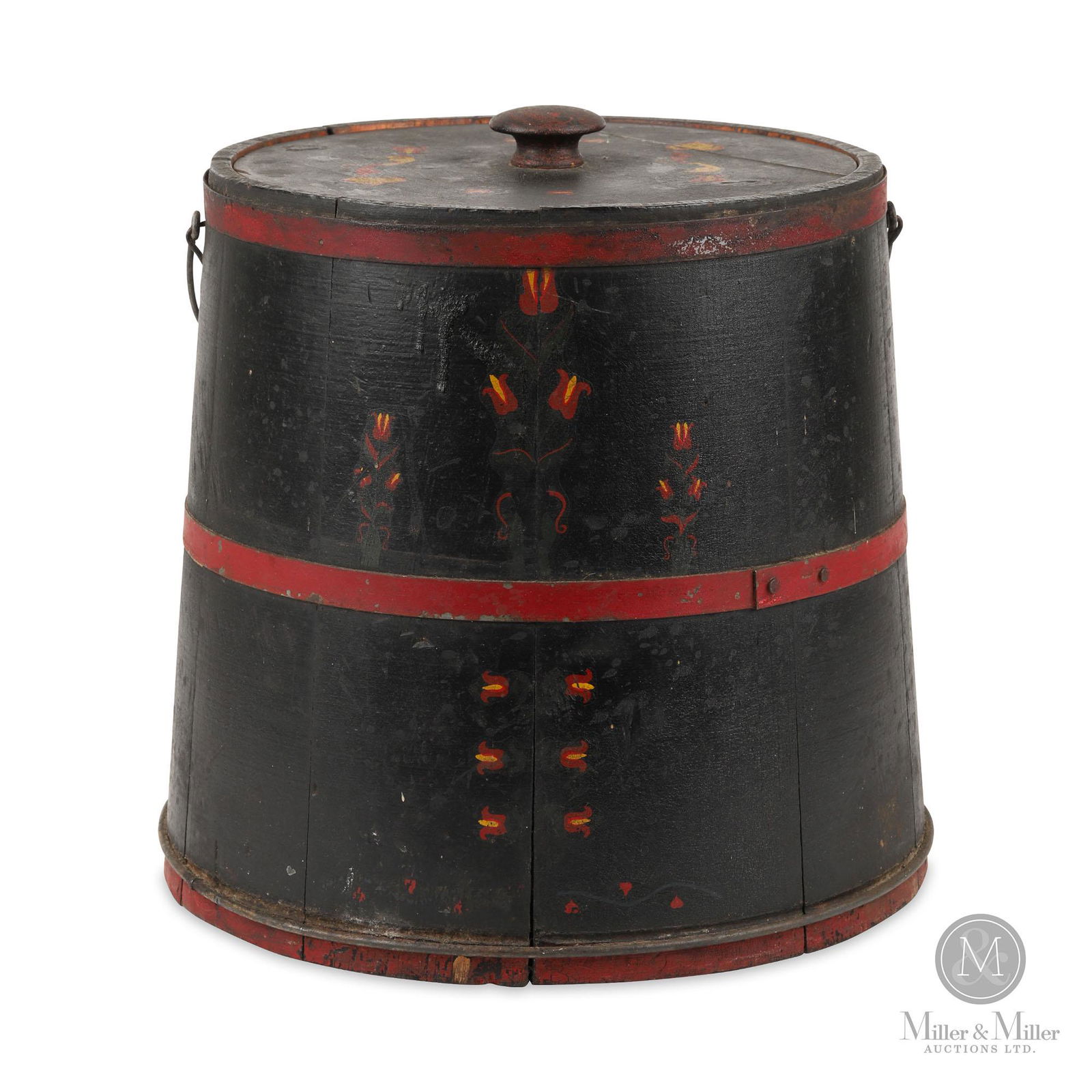 Germanic Painted Covered Pantry Firkin (1 of 6)