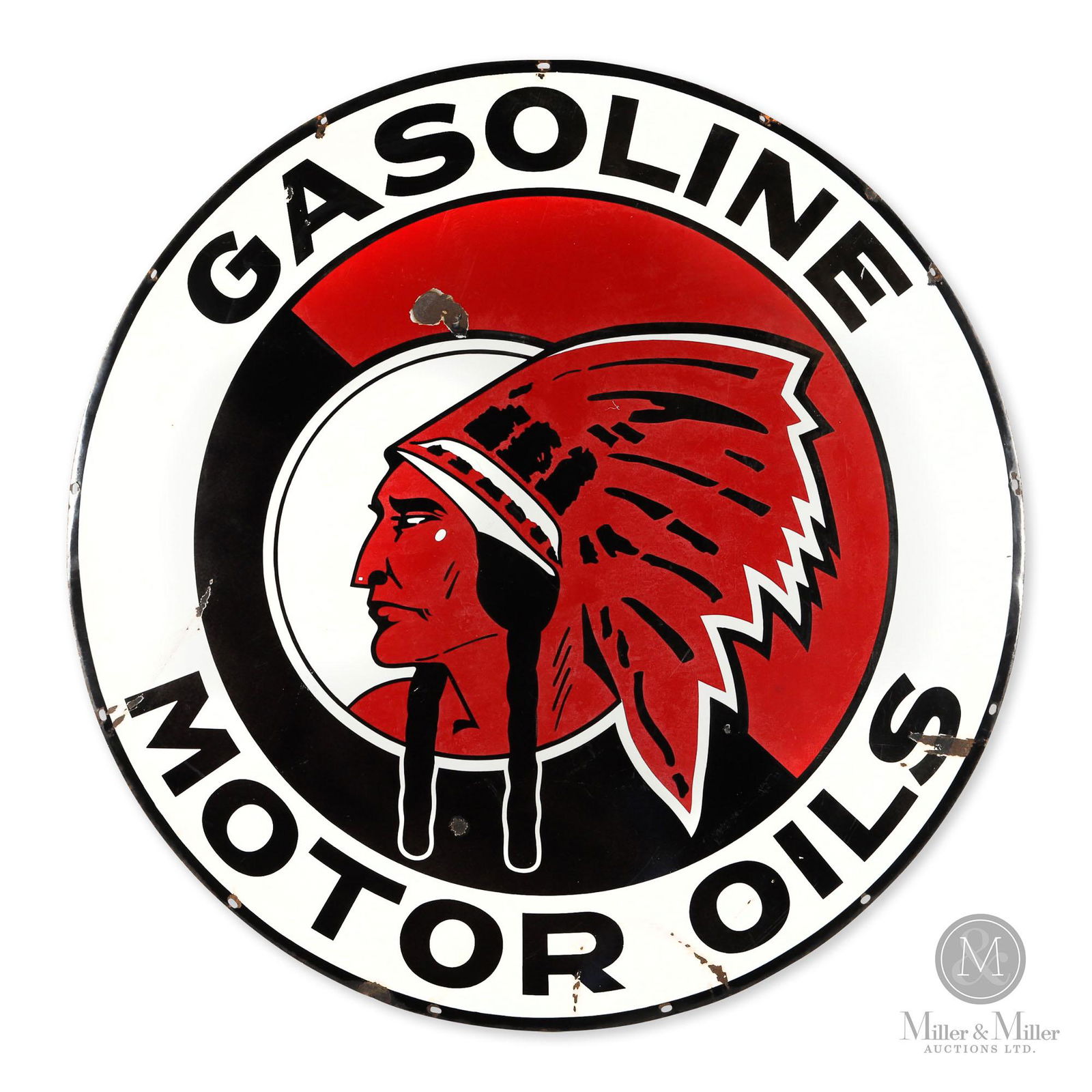 Red Indian Gasoline Dealer 5' Sign (1 of 7)