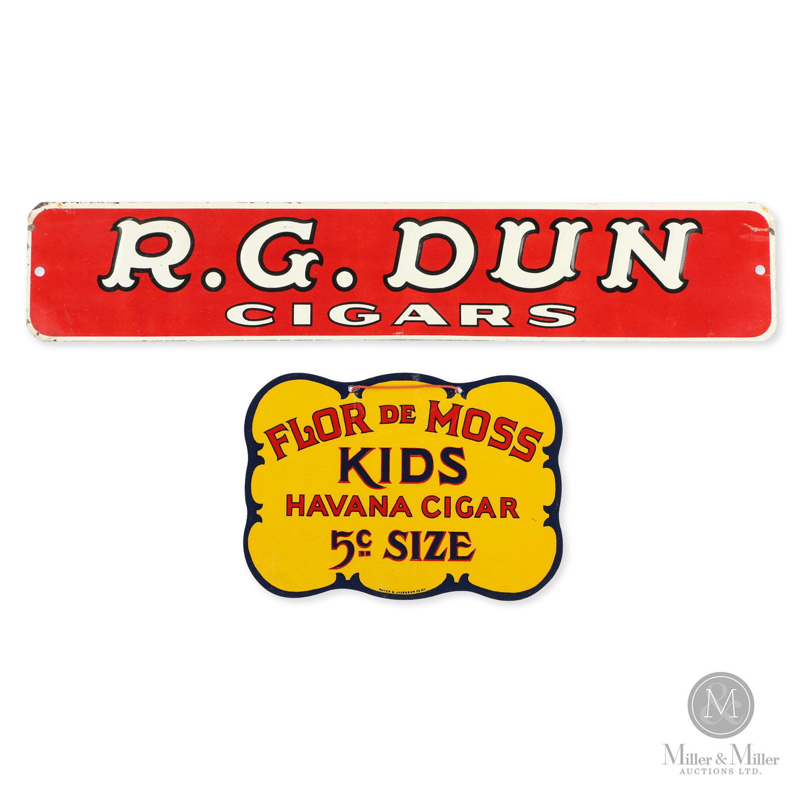R.G. Dun and Flor De Moss Cigar Signs (1 of 5)