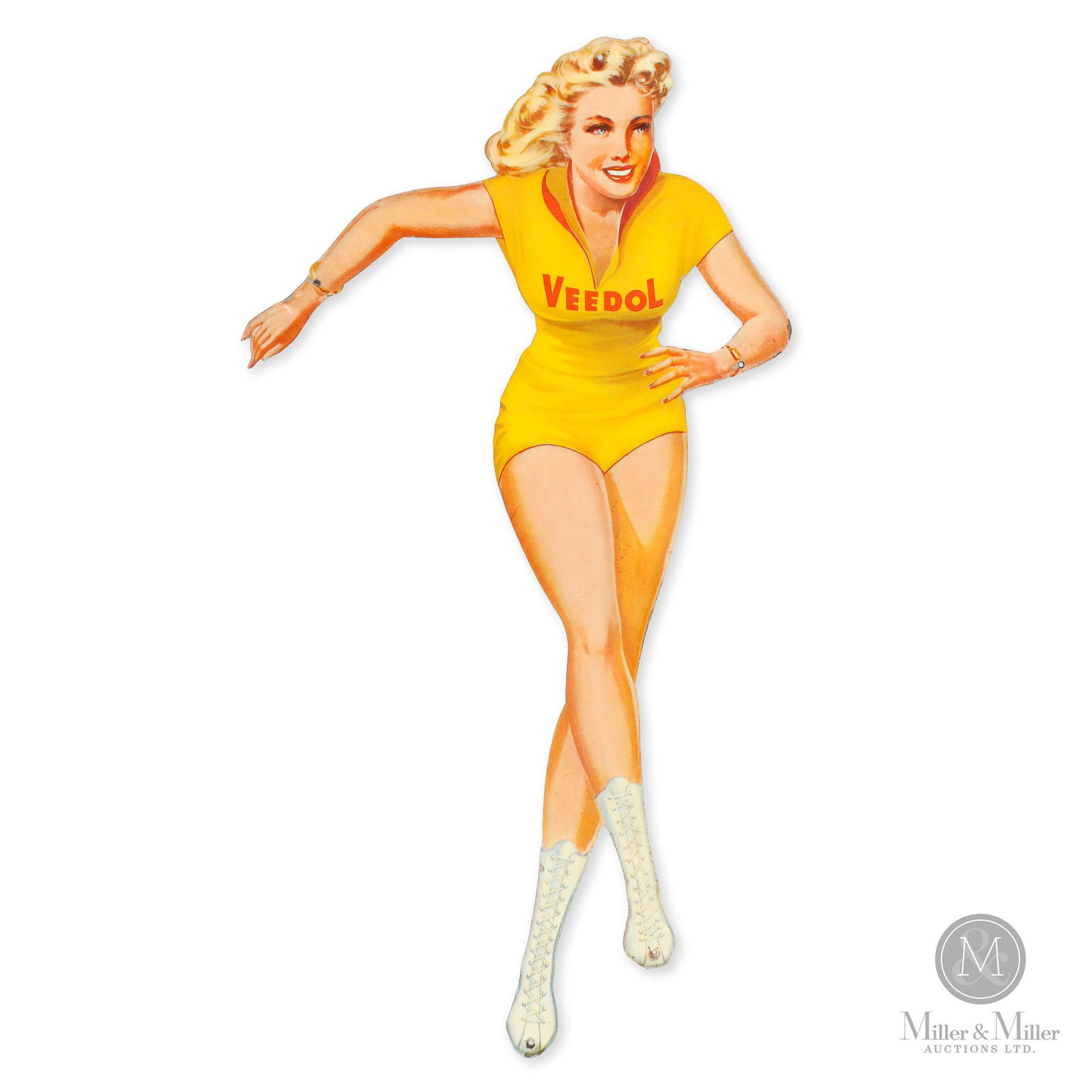 Veedol Motor Oil Ice Skater Sign (1 of 4)