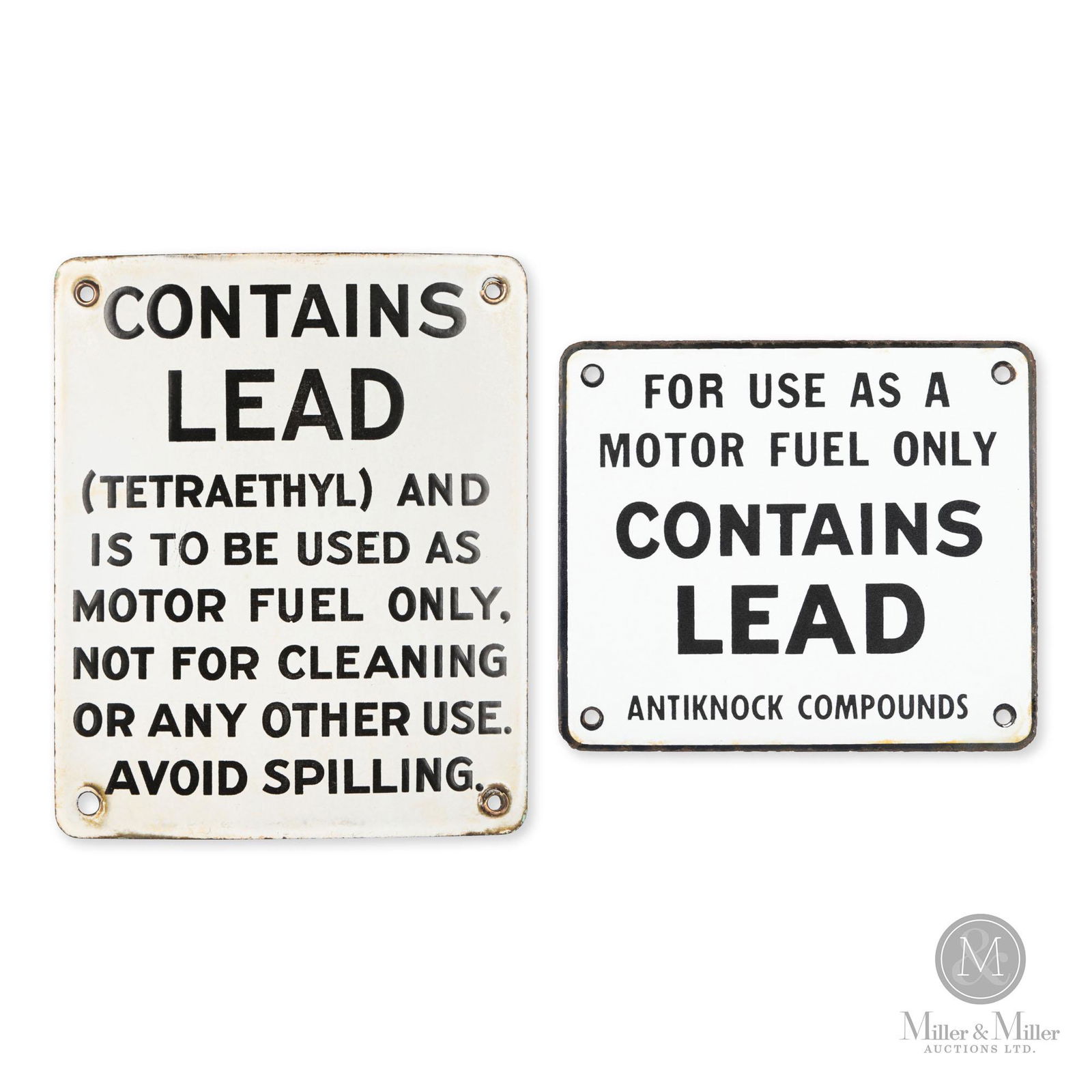 "Contains Lead" Gasoline Pump Signs (1 of 5)