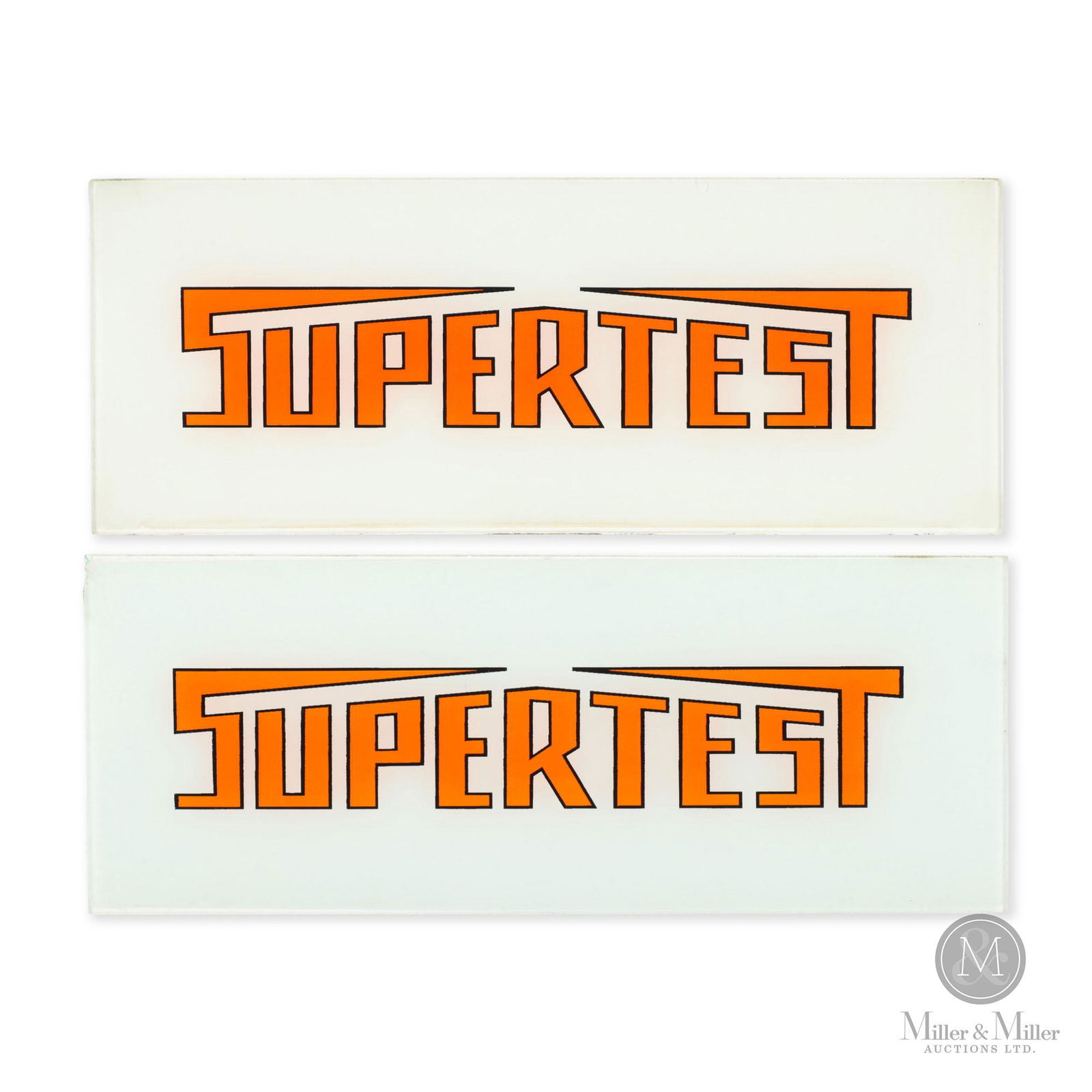 Supertest Gasoline Pump Ad Glass Set (1 of 4)