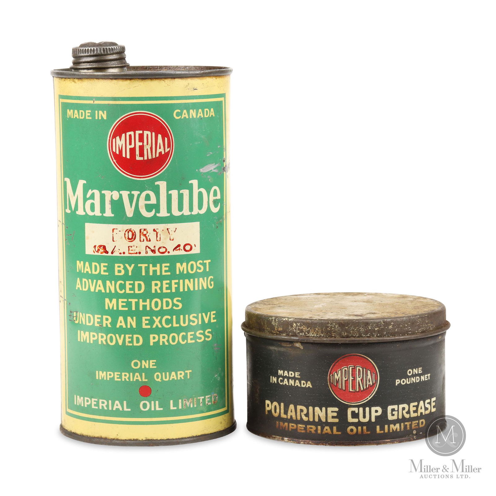 Imperial Motor Oil Quart & 1lb Grease Tins (1 of 7)