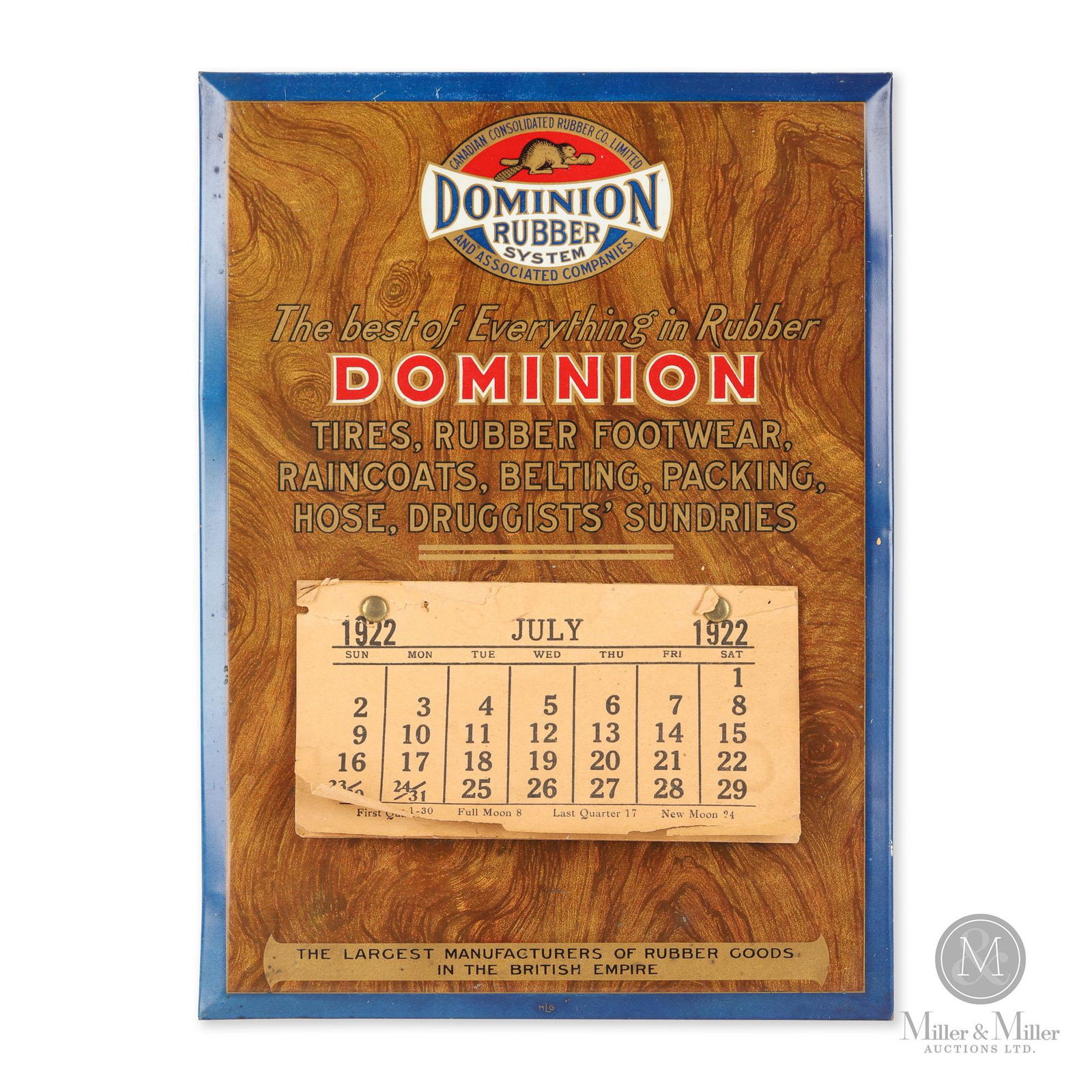 Dominion Rubber 1922 Calendar (1 of 8)