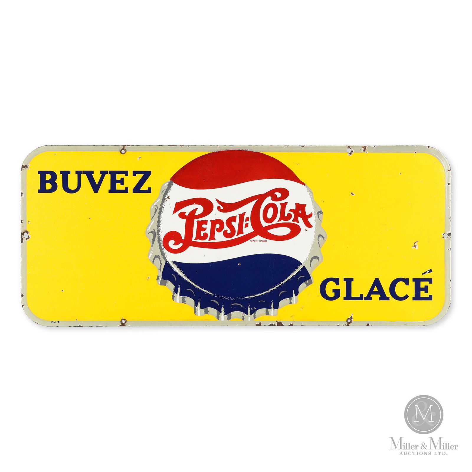 Pepsi-Cola Door Kick Sign (1 of 5)