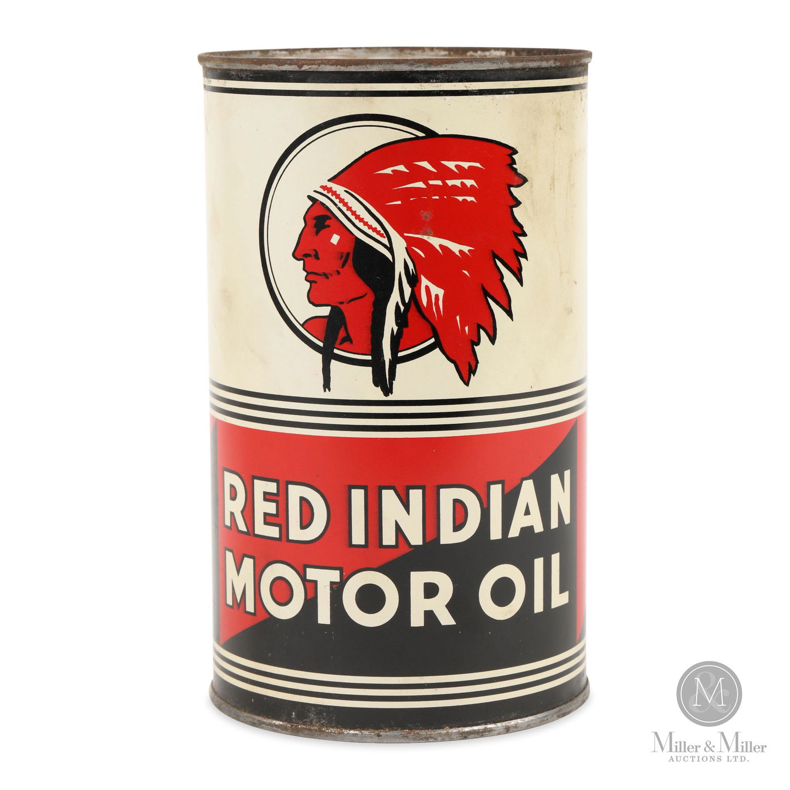 Red Indian Motor Oil Quart Tin (1 of 6)