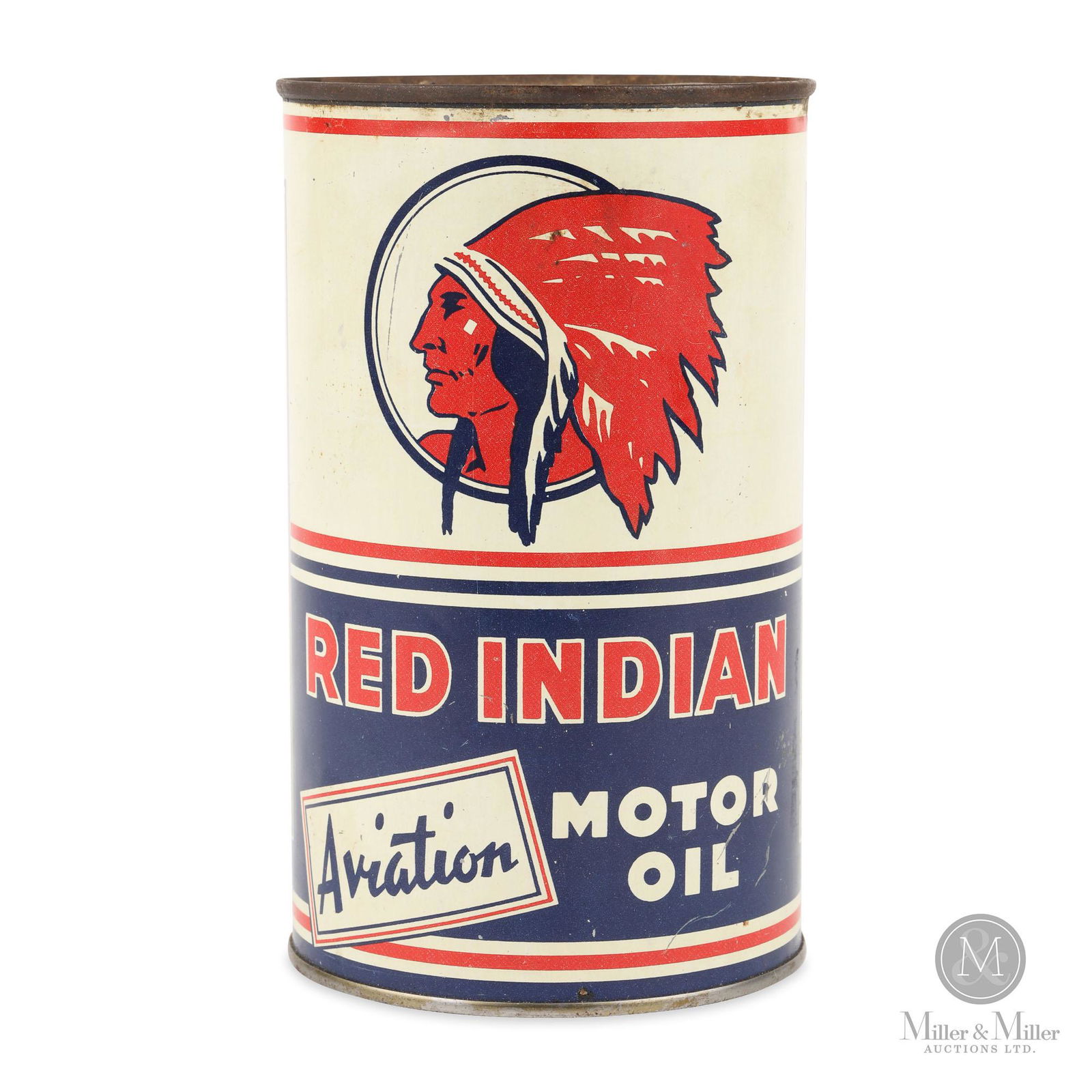 Red Indian Aviation Motor Oil Quart Tin (1 of 6)