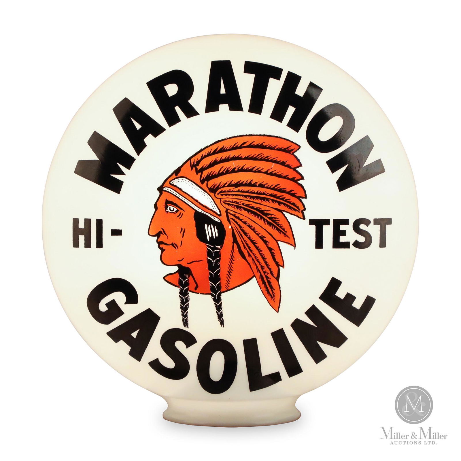 Red Indian Marathon Gasoline Pump Globe (1 of 8)