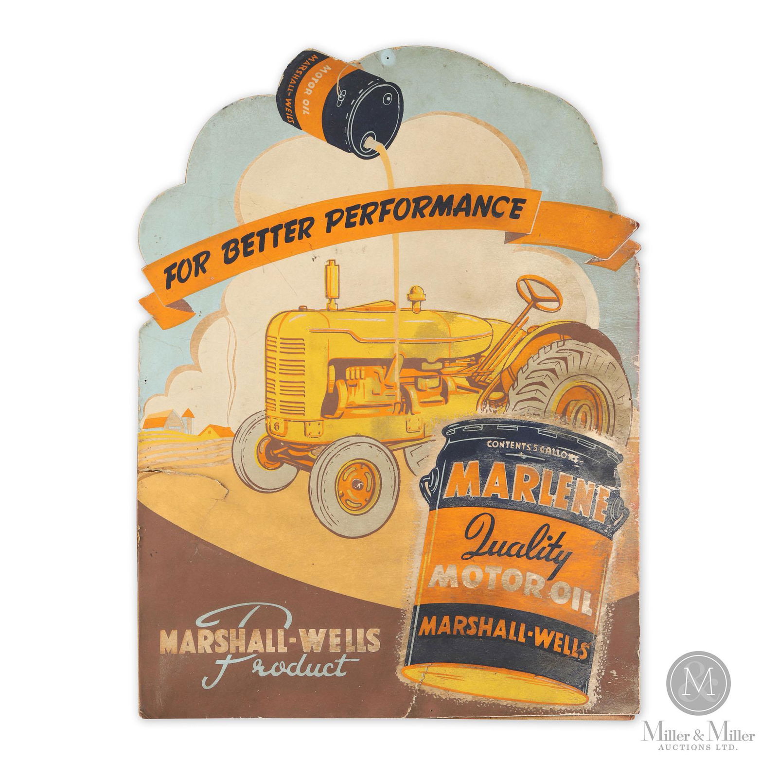 Marshall-Wells Marlene Motor Oil Sign (1 of 6)