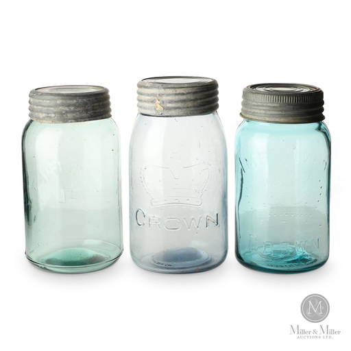Crown, Improved Crown & Improved Jam Quart Fruit Jars