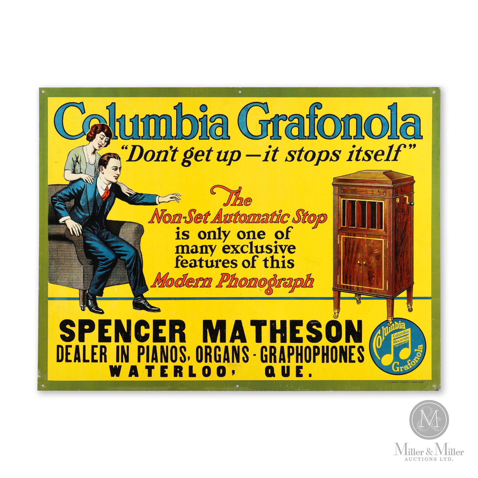Columbia Grafonola Phonograph Sign (1 of 6)