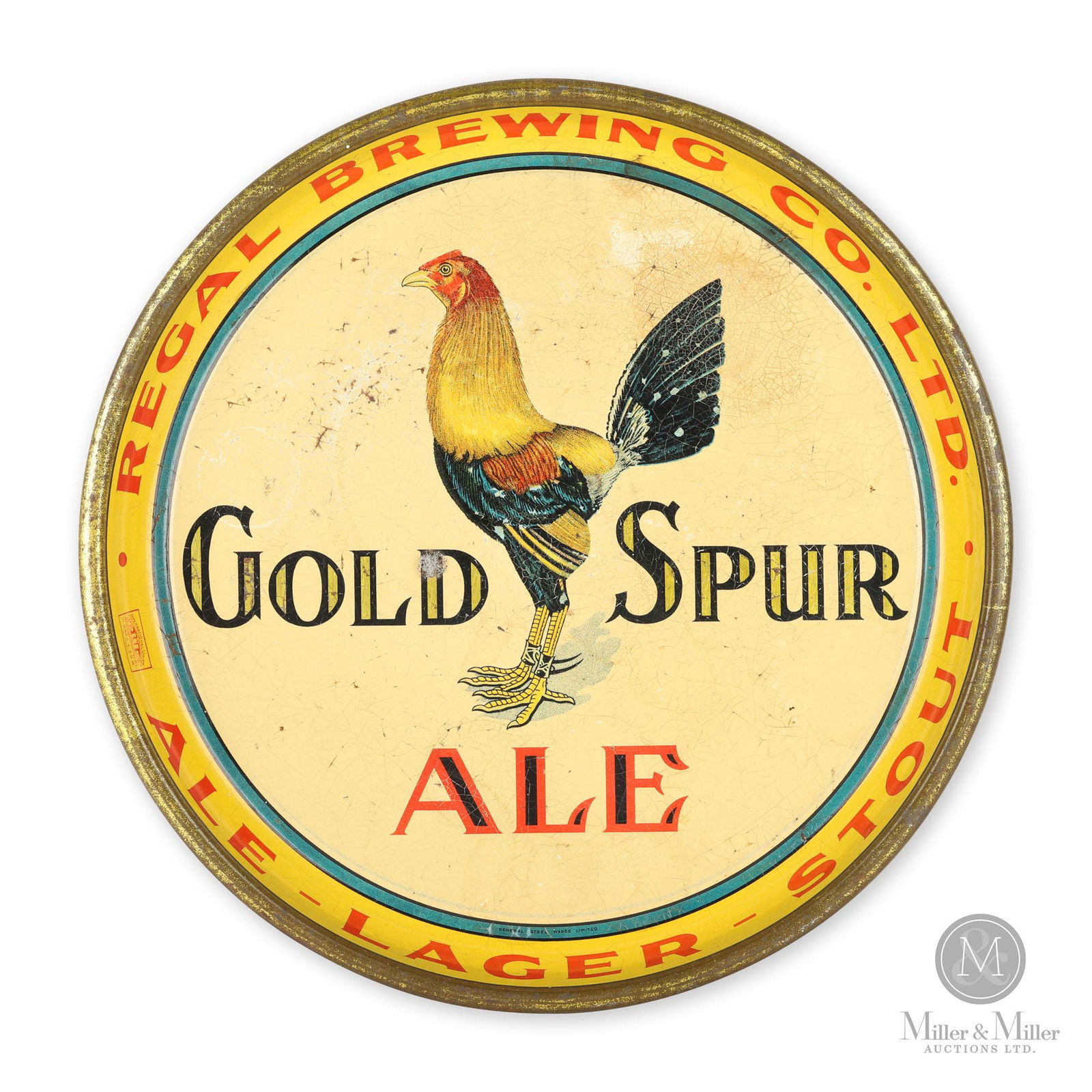Regal Brewing Co., Gold Spur Ale Beer Tray (1 of 9)