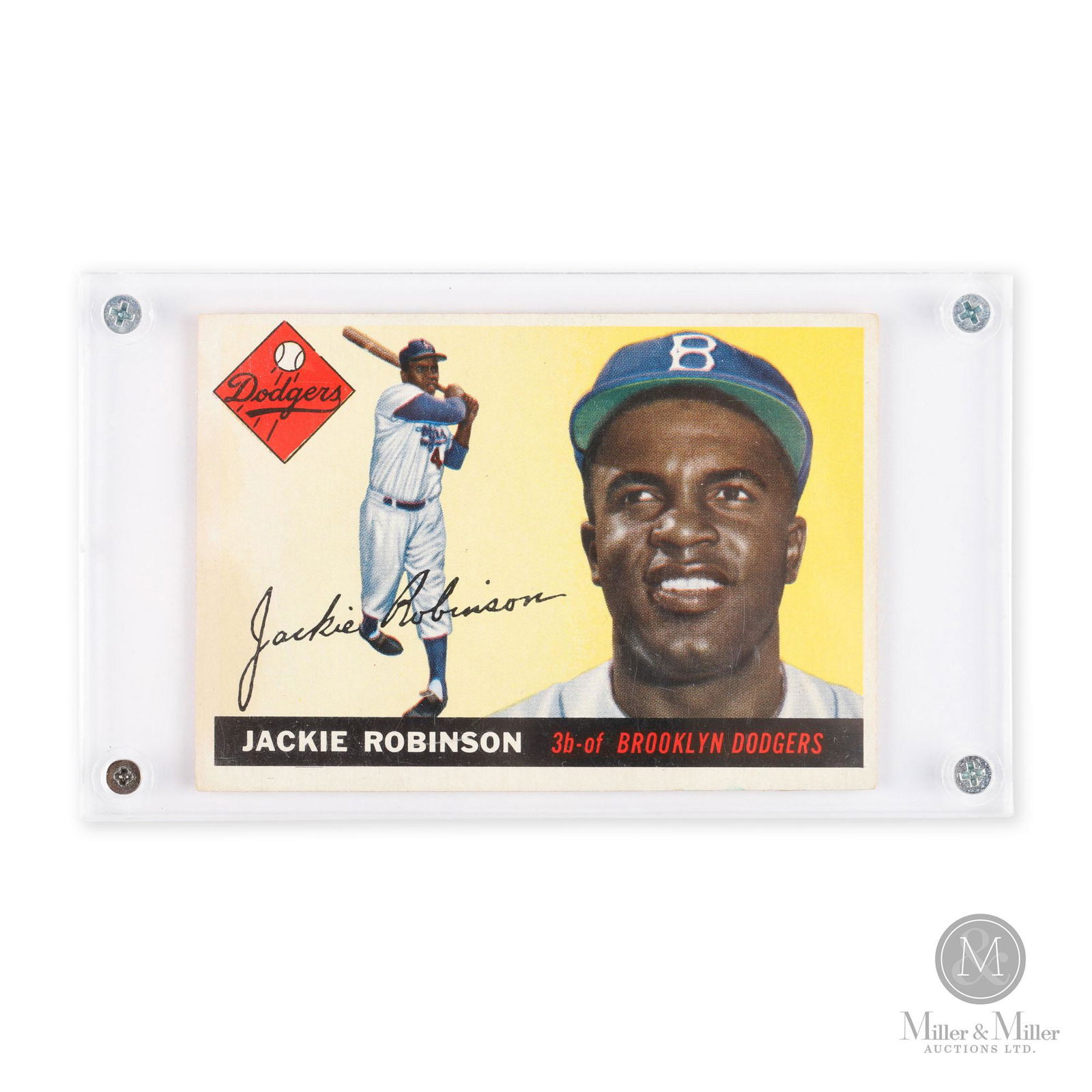1955 Topps #50 Jackie Robinson Baseball Card (1 of 3)