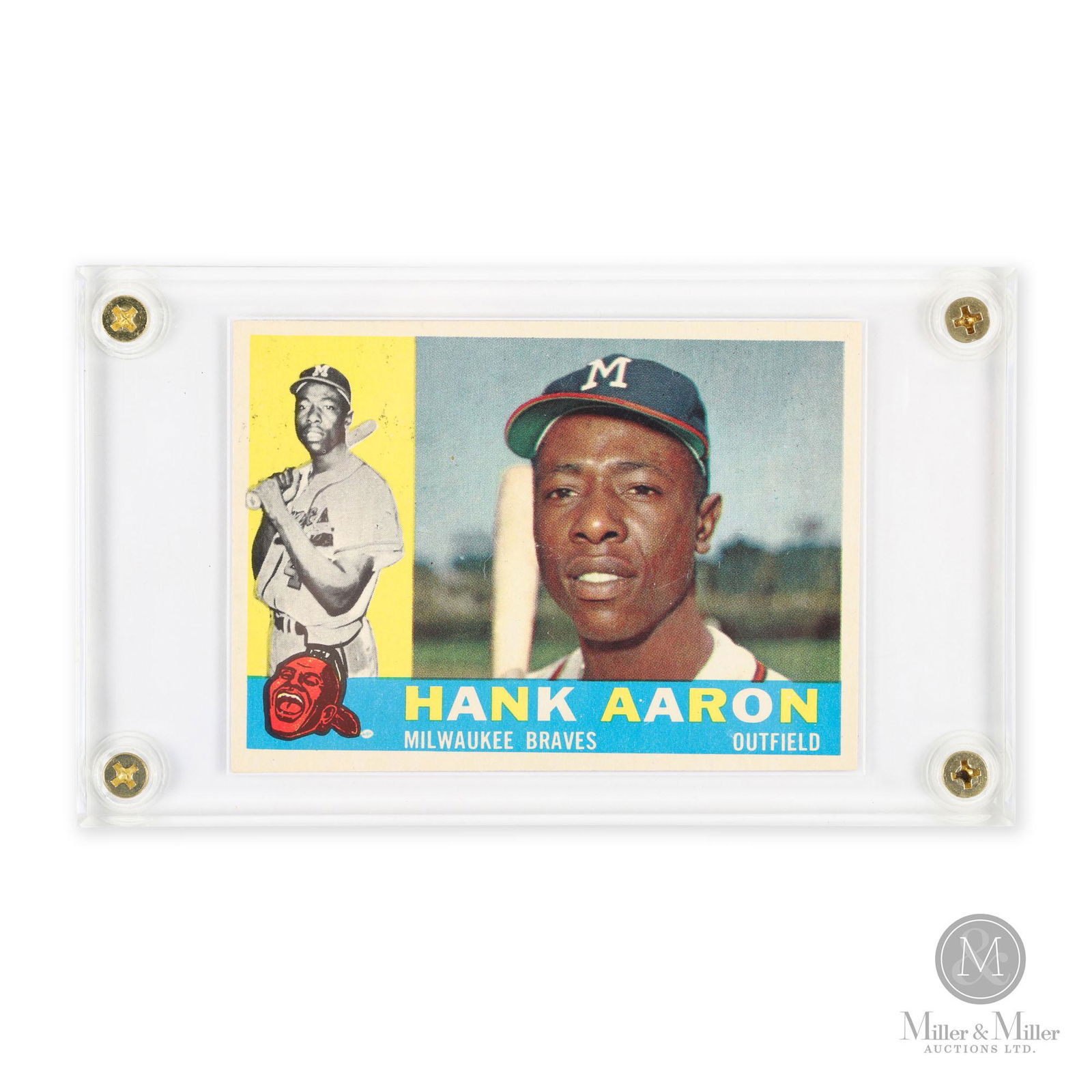 1960 Topps #300 Hank Aaron Baseball Card (1 of 3)