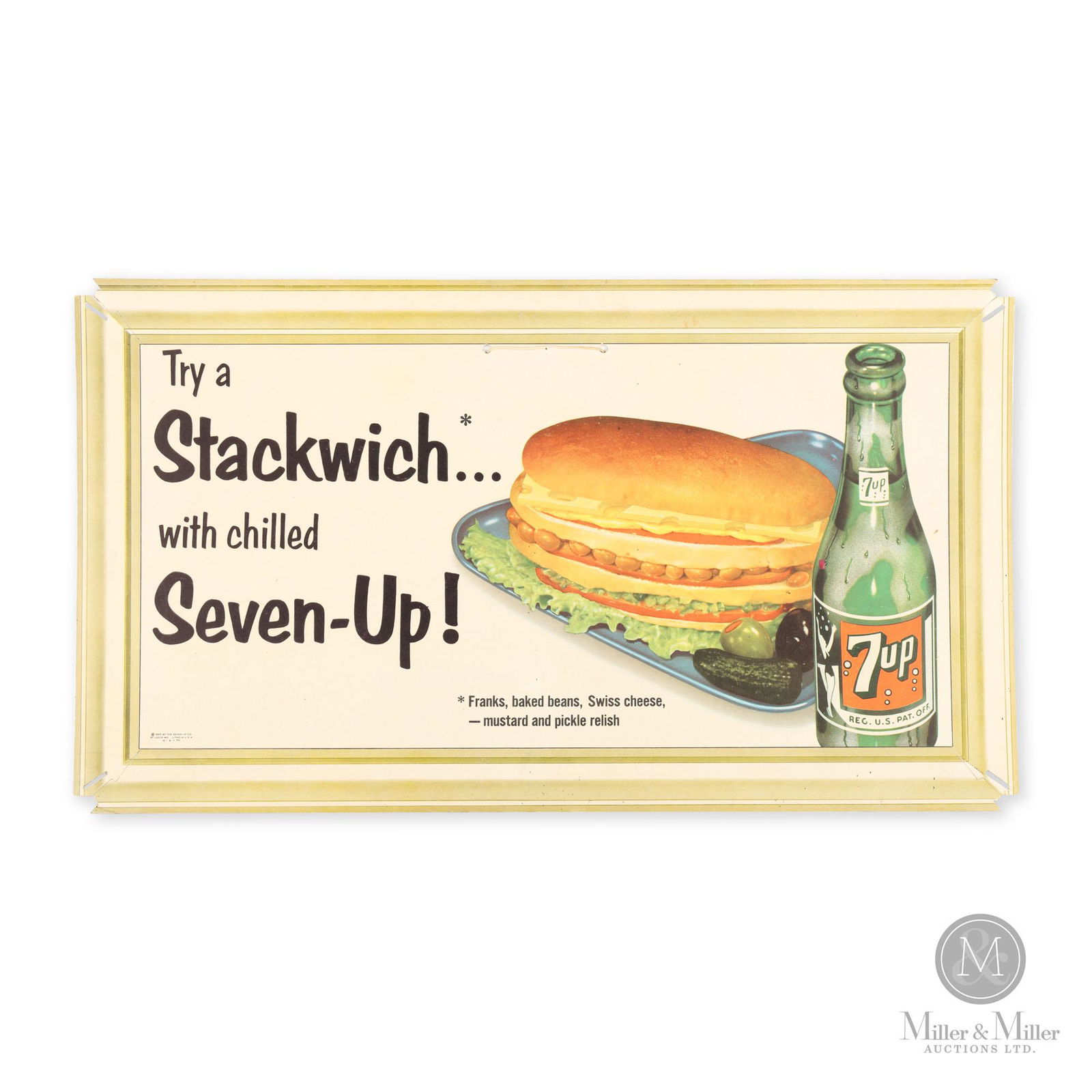 Seven-Up 1953 "Stackwich" Die Cut Poster (1 of 5)