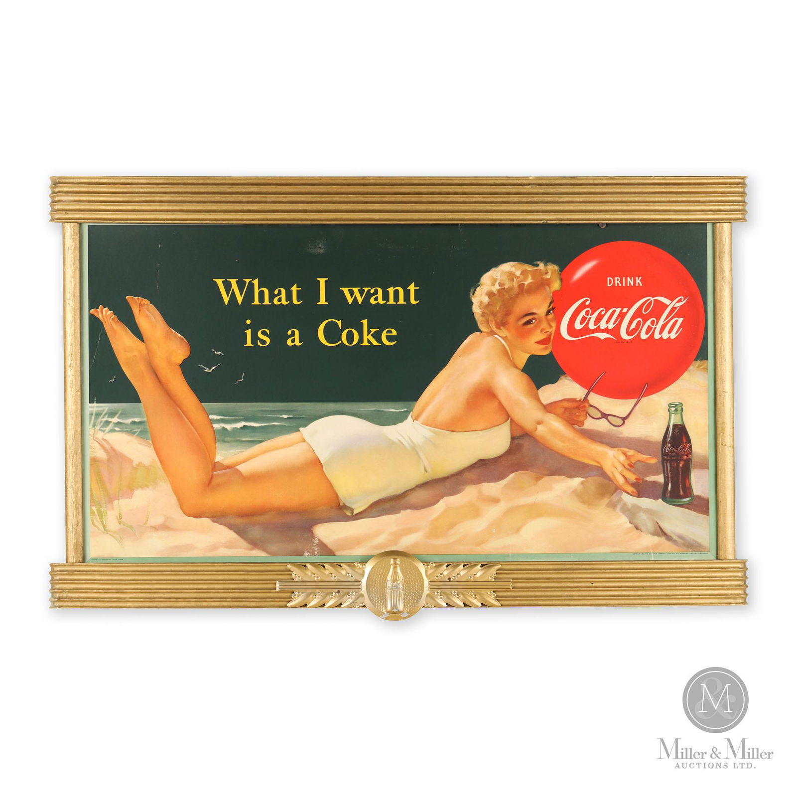 Coca-Cola 1952 "Sunbathing Beauty" Poster (1 of 8)