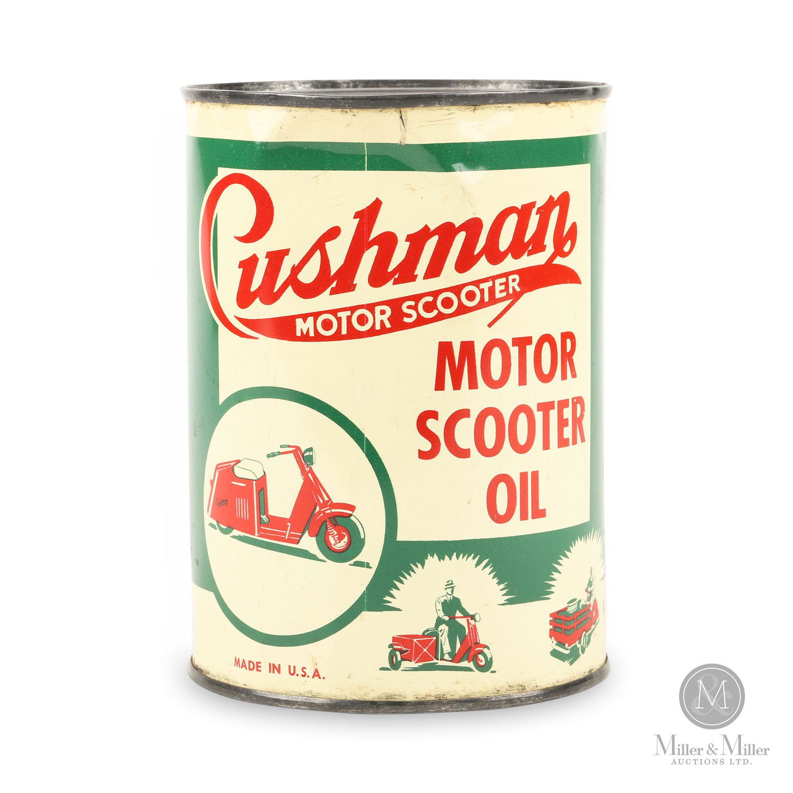 Cushman Motor Scooter Oil U.S. Quart Tin (1 of 7)
