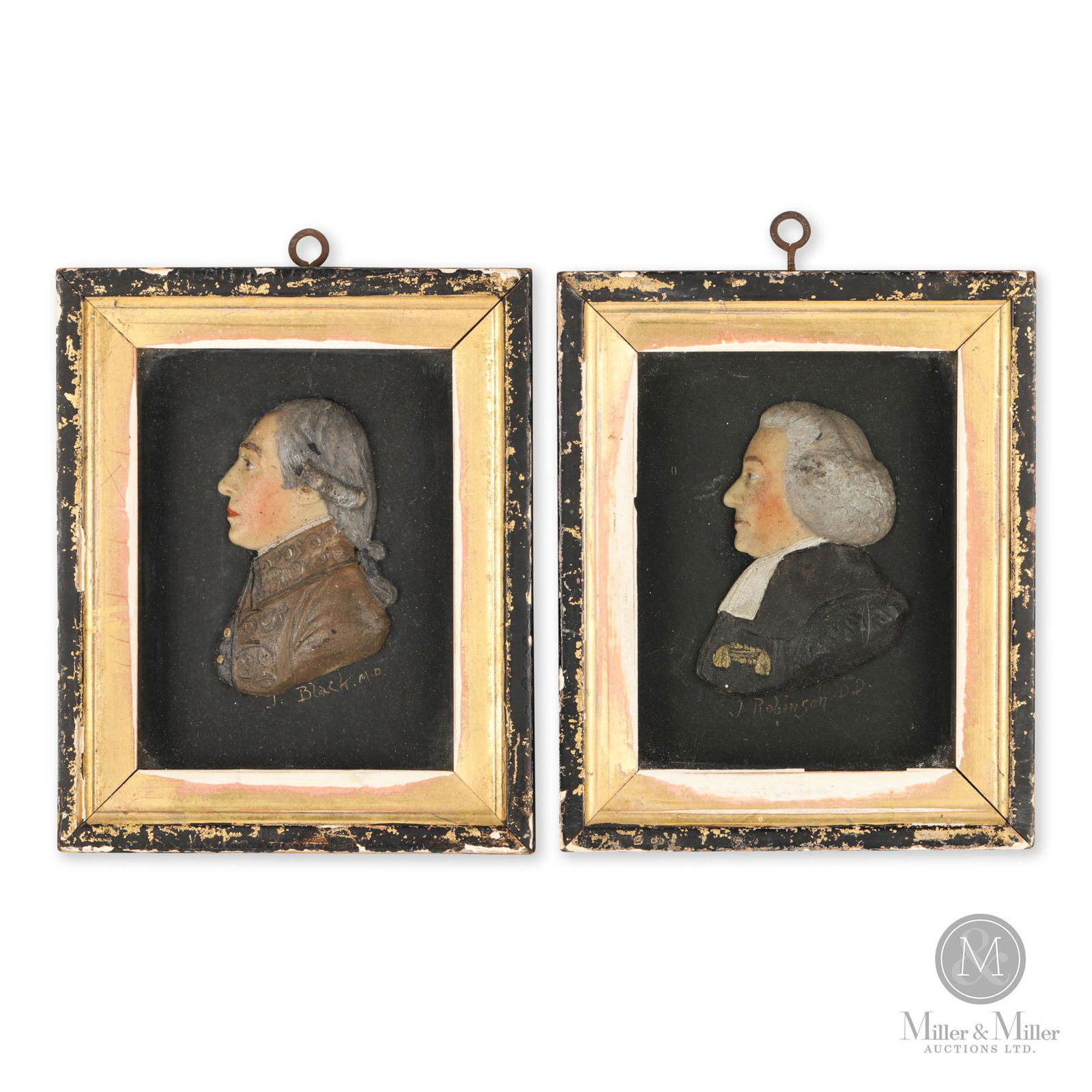 English Miniature Relief Portraits of Two Gentlemen (1 of 5)