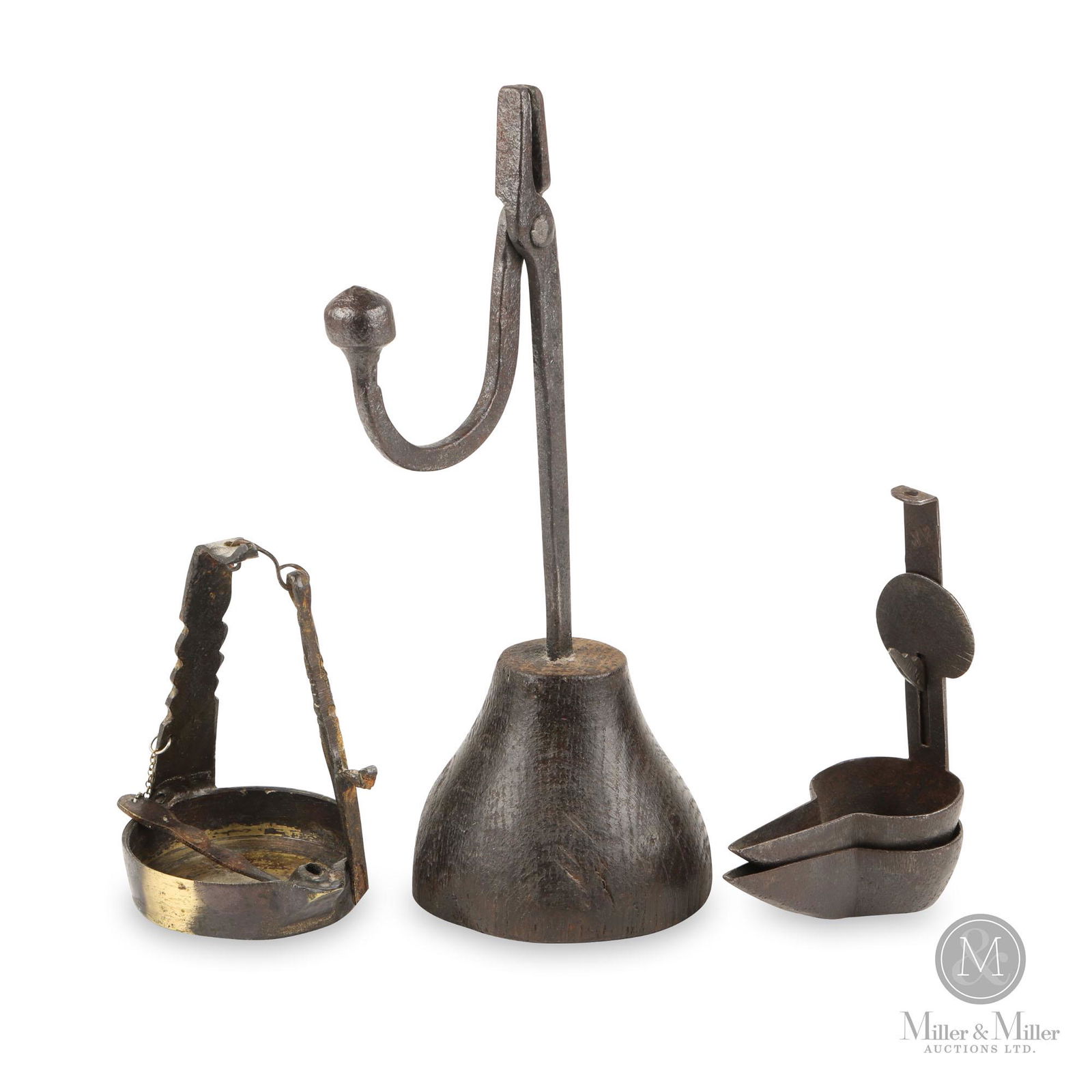 Lot of Three Early American Lighting Devices (1 of 7)