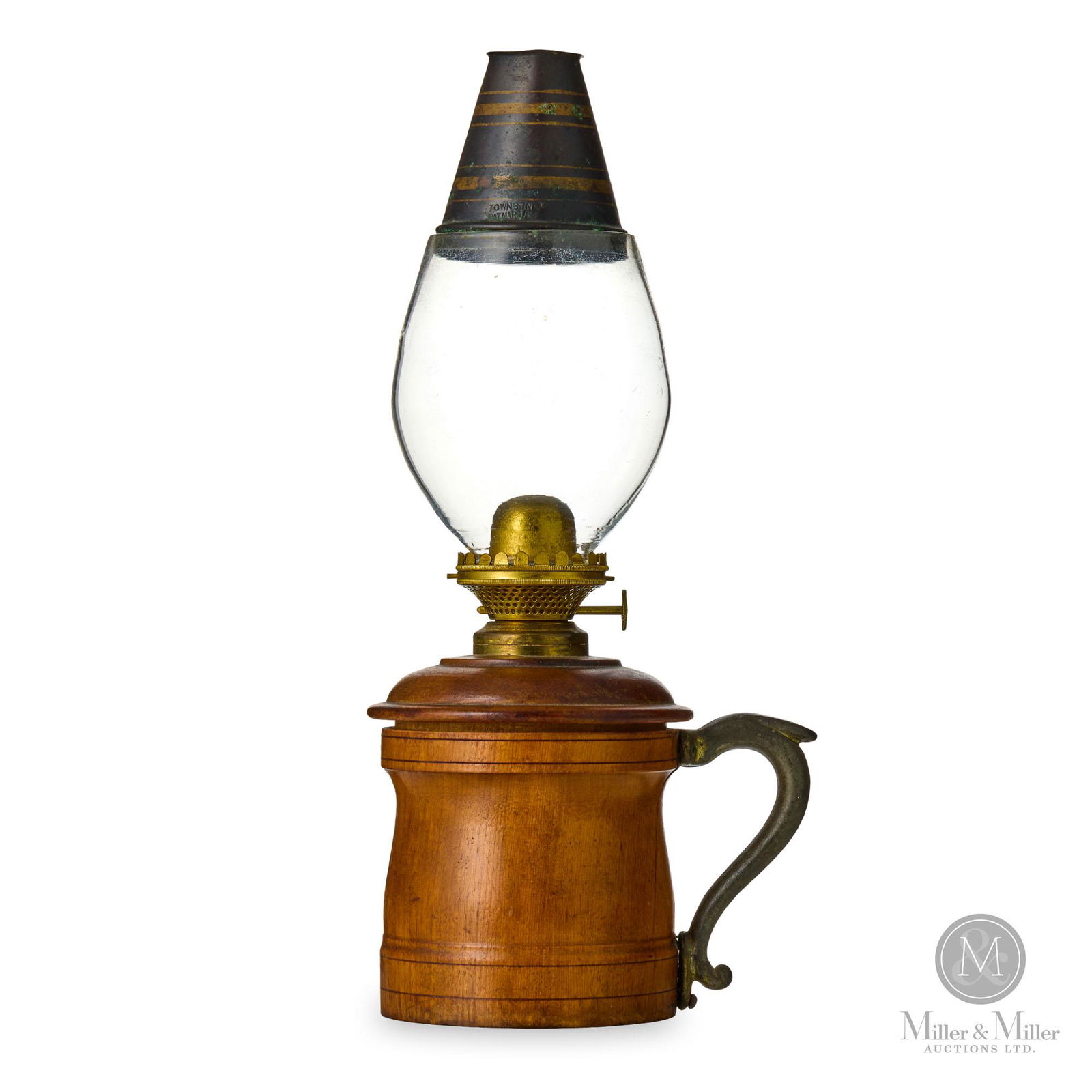 Turned Wood Kerosene Finger Lamp (1 of 7)