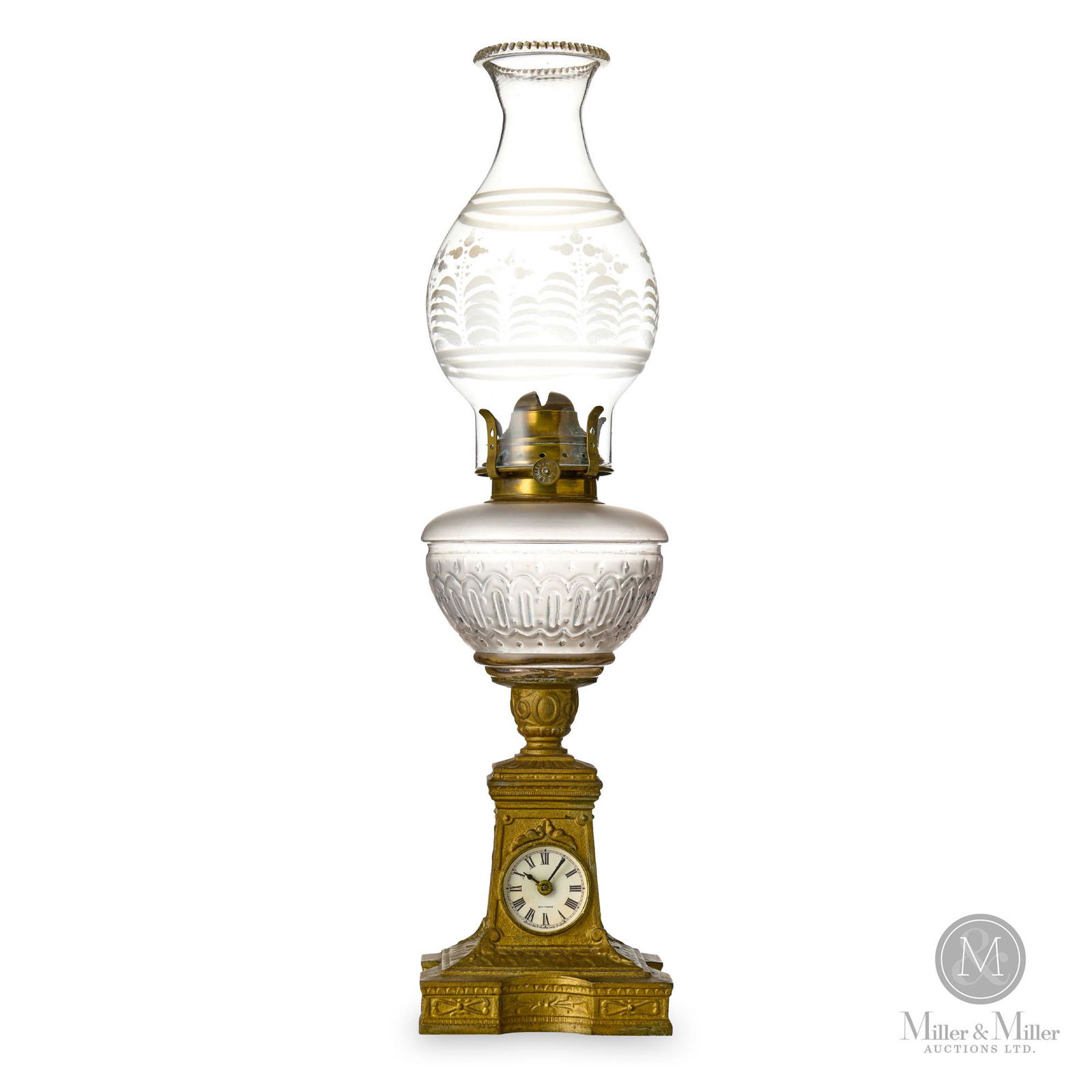 Seth Thomas Clock Kerosene Stand Lamp (1 of 13)