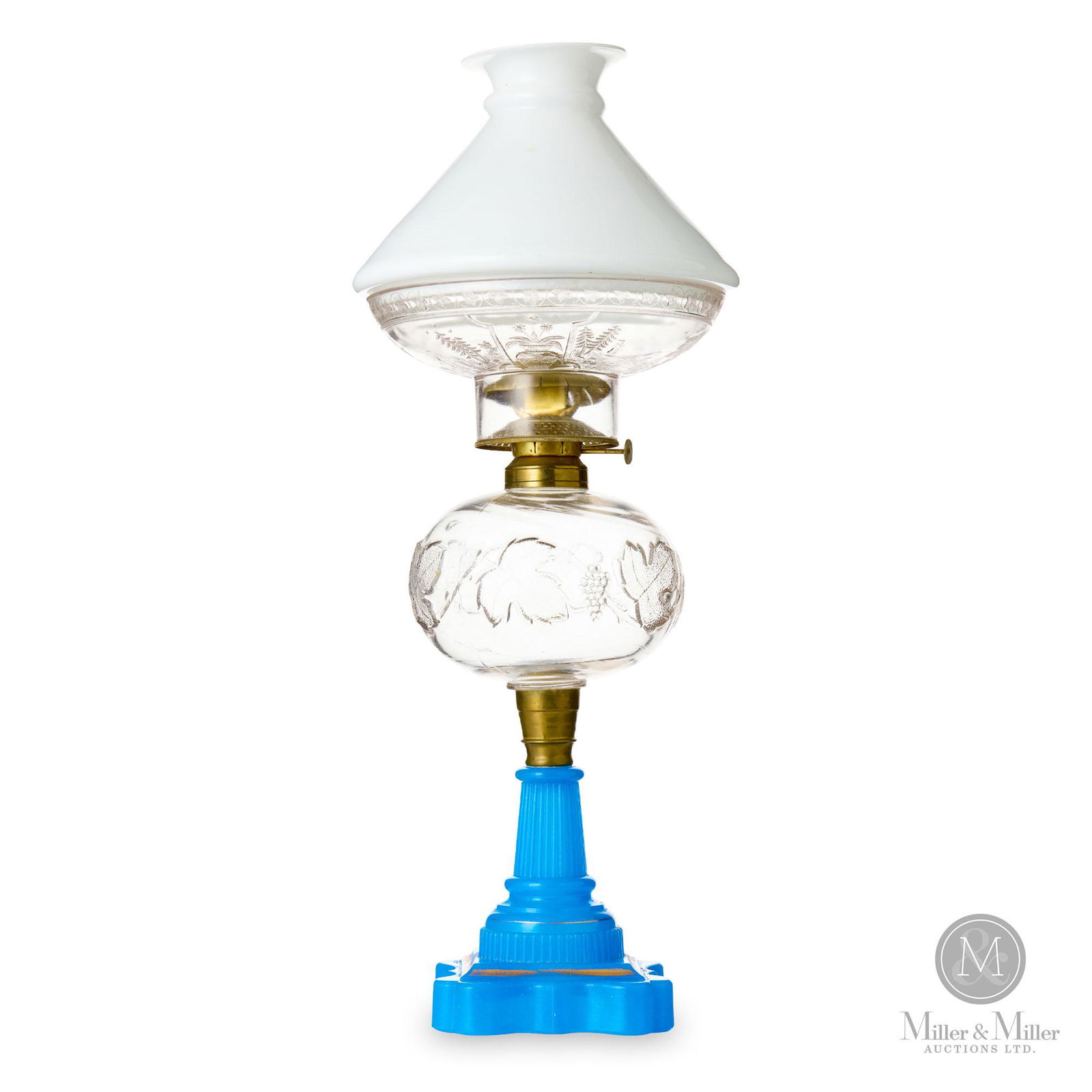 “Grape Band” Kerosene Stand Lamp (1 of 14)