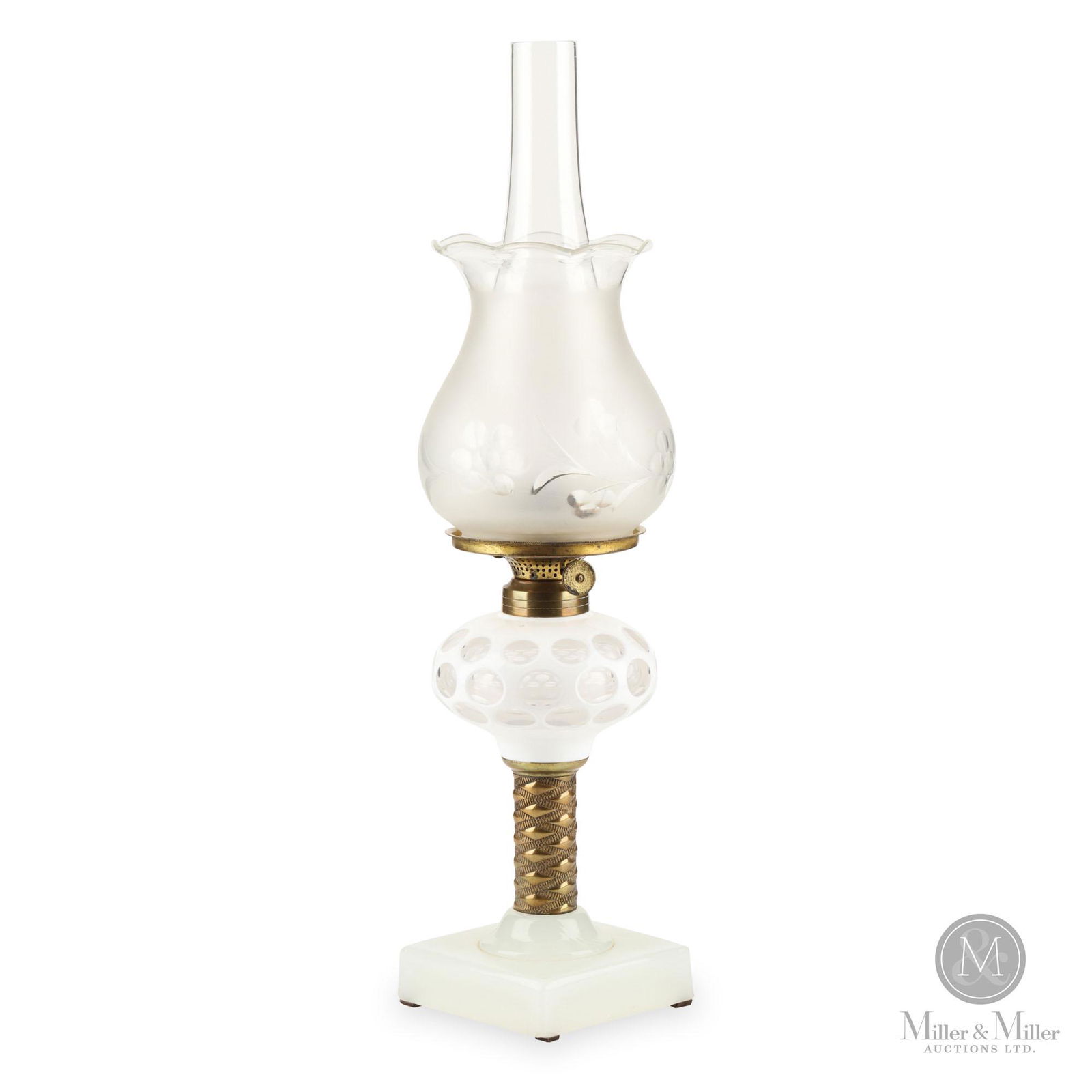 Cut Overlay Kerosene Stand Lamp (1 of 11)
