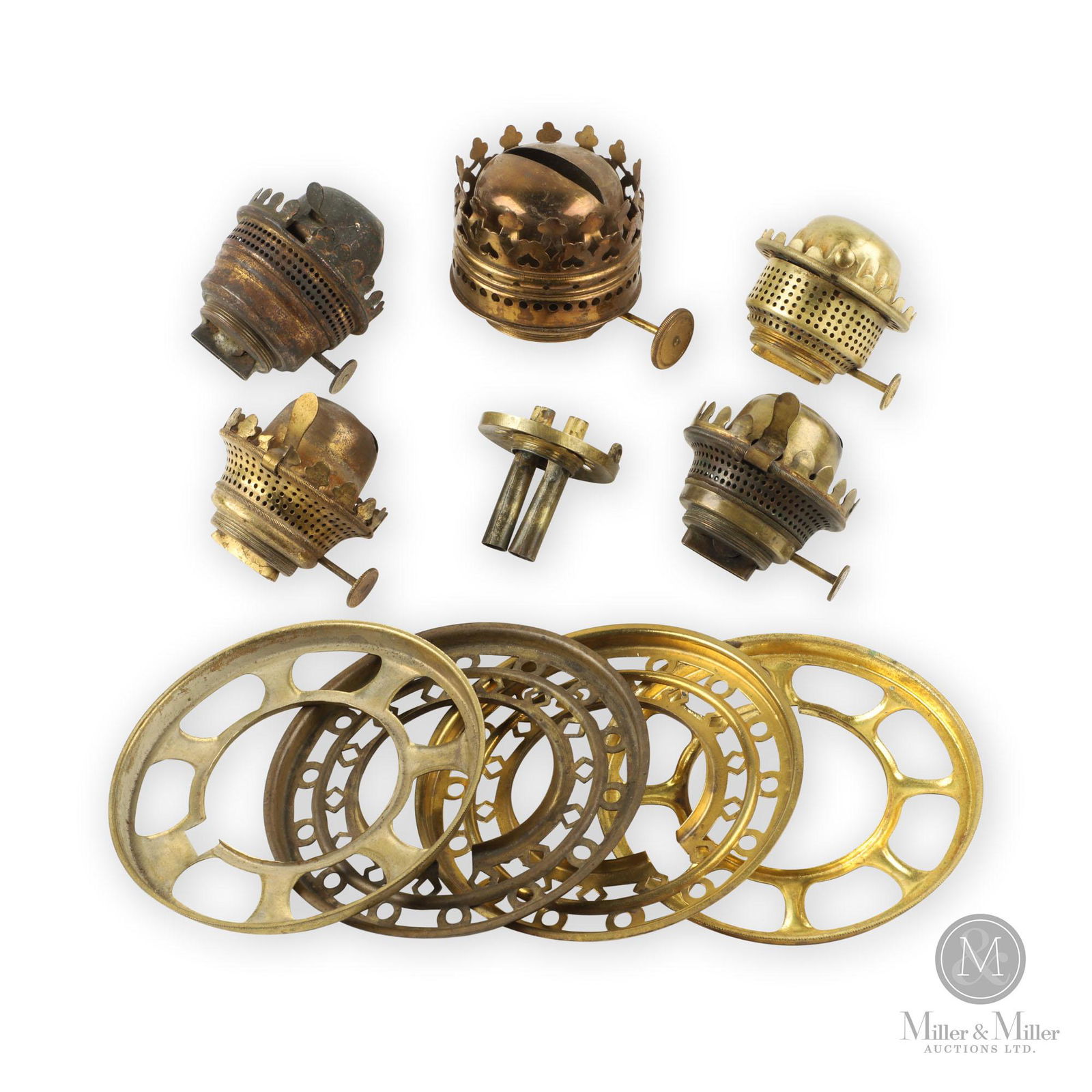 Assorted Oil Lamp Burners & Shade Rings (1 of 4)