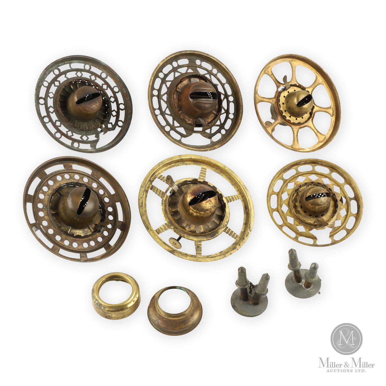 Assorted Oil Lamp Burners & Shade Rings (1 of 6)